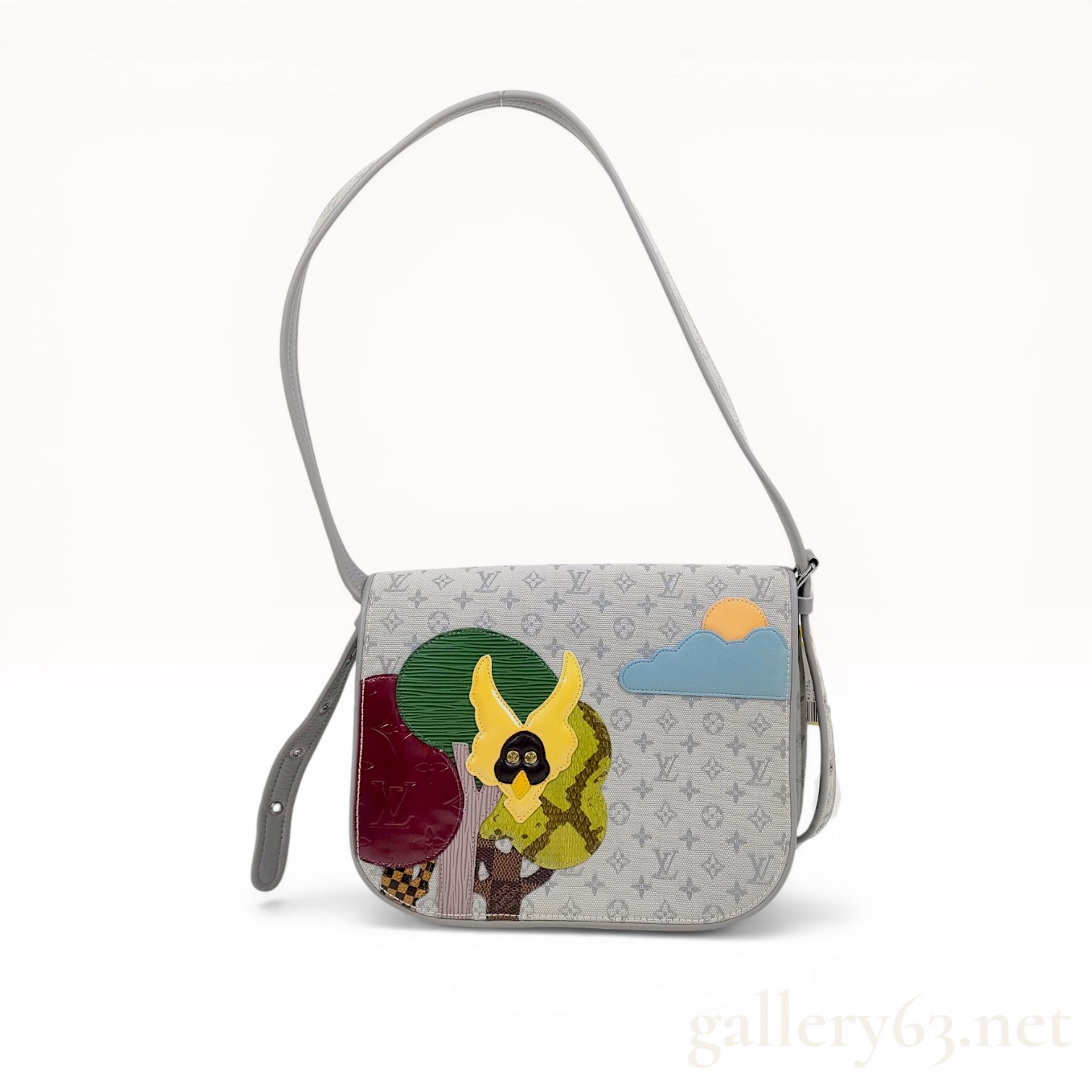 Louis Vuitton Limited Edition Grey Monogram Patchwork Conte de Fees Musette Bag