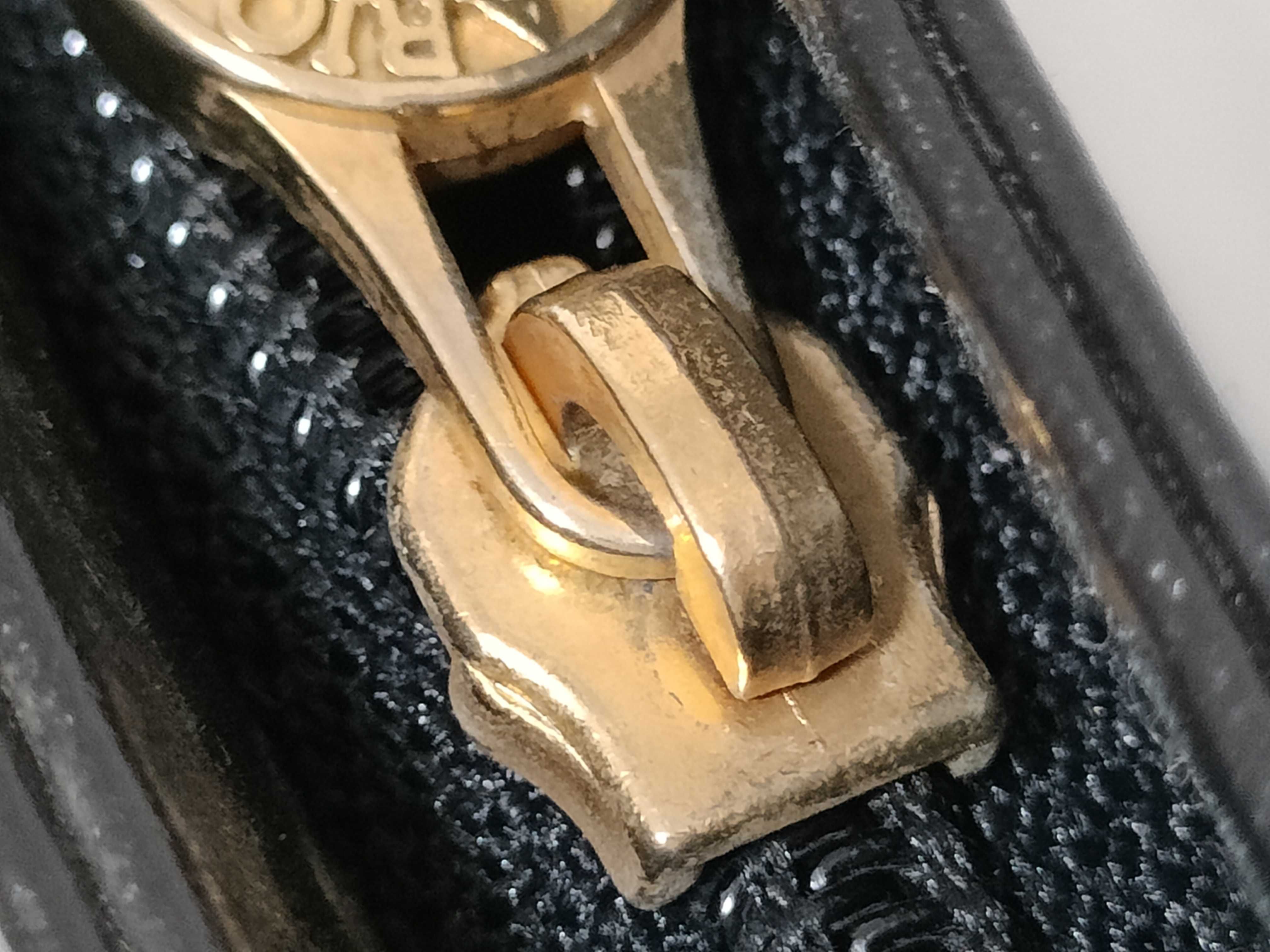 Mario Valentino Vintage Black Embossed Leather Portfolio Clutch Bag