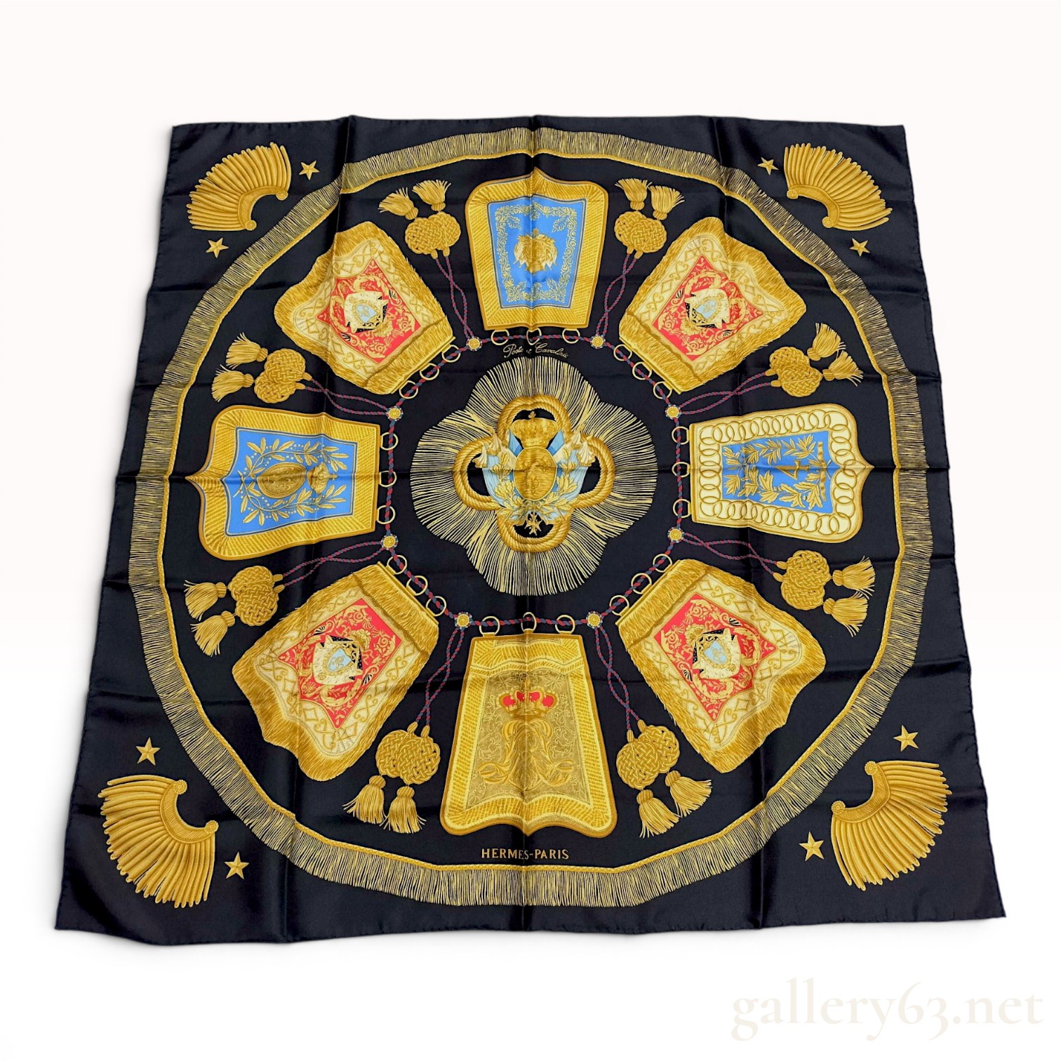 Hermes Poste et Cavalerie Silk Carre 90