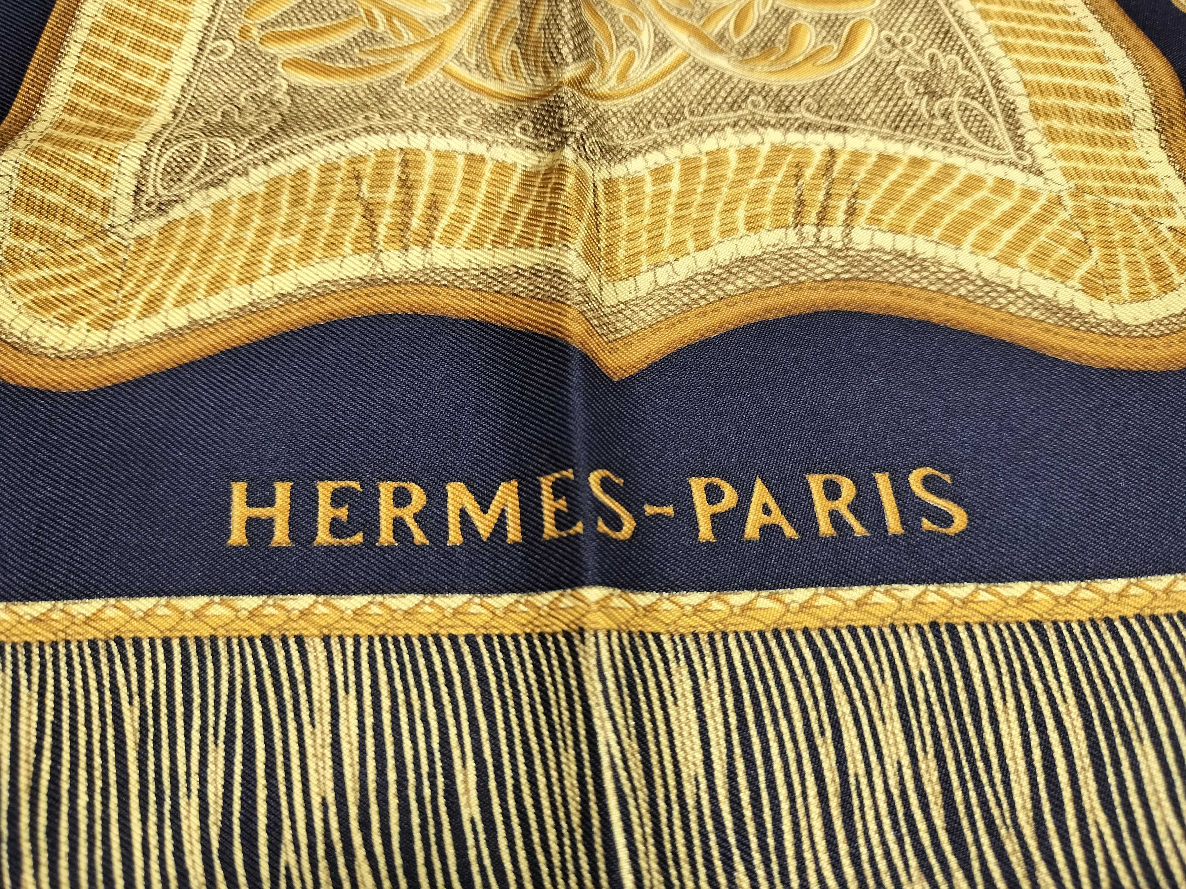 Hermes Poste et Cavalerie Silk Carre 90