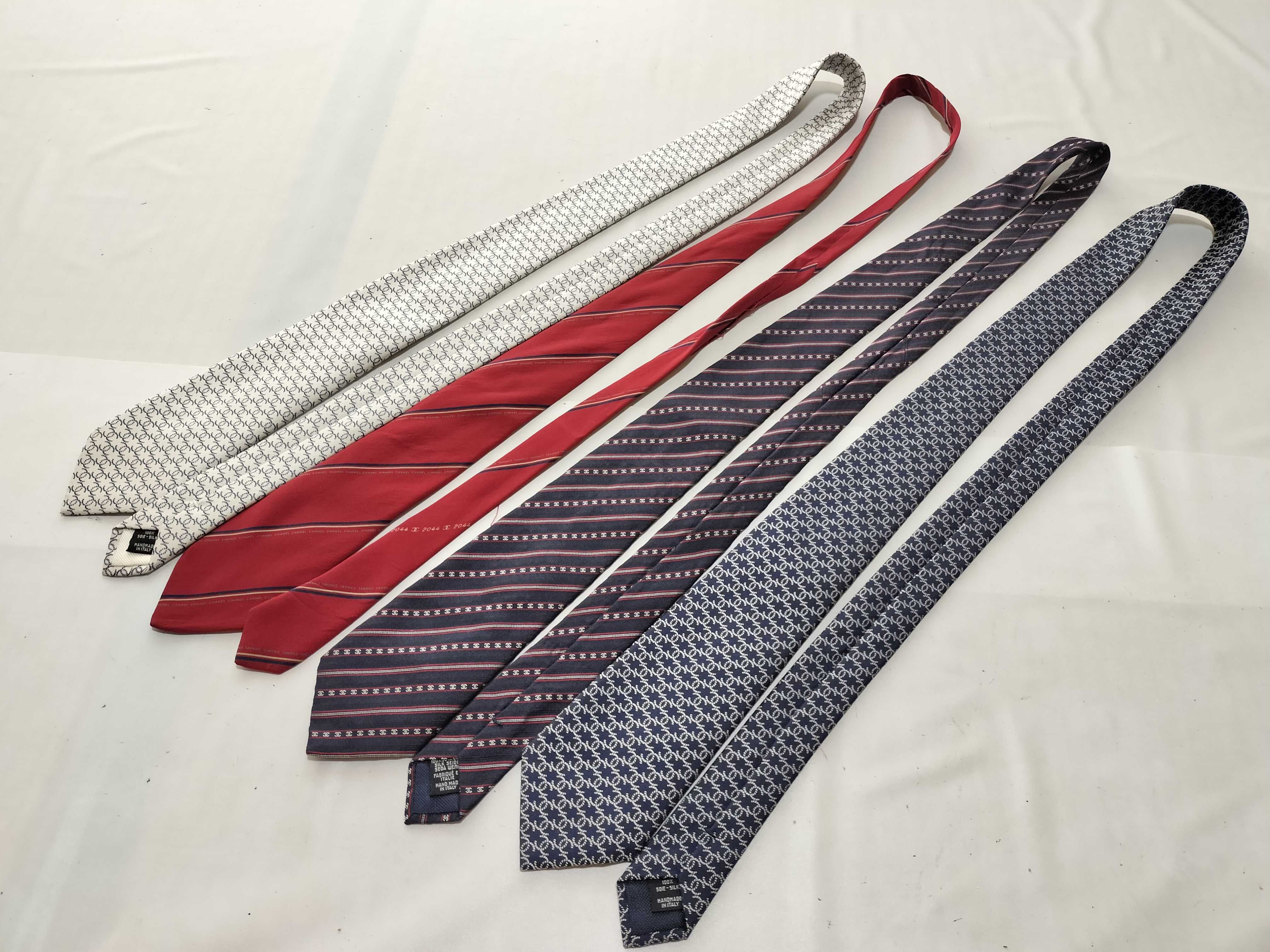 A Collection of Chanel Silk Neckties