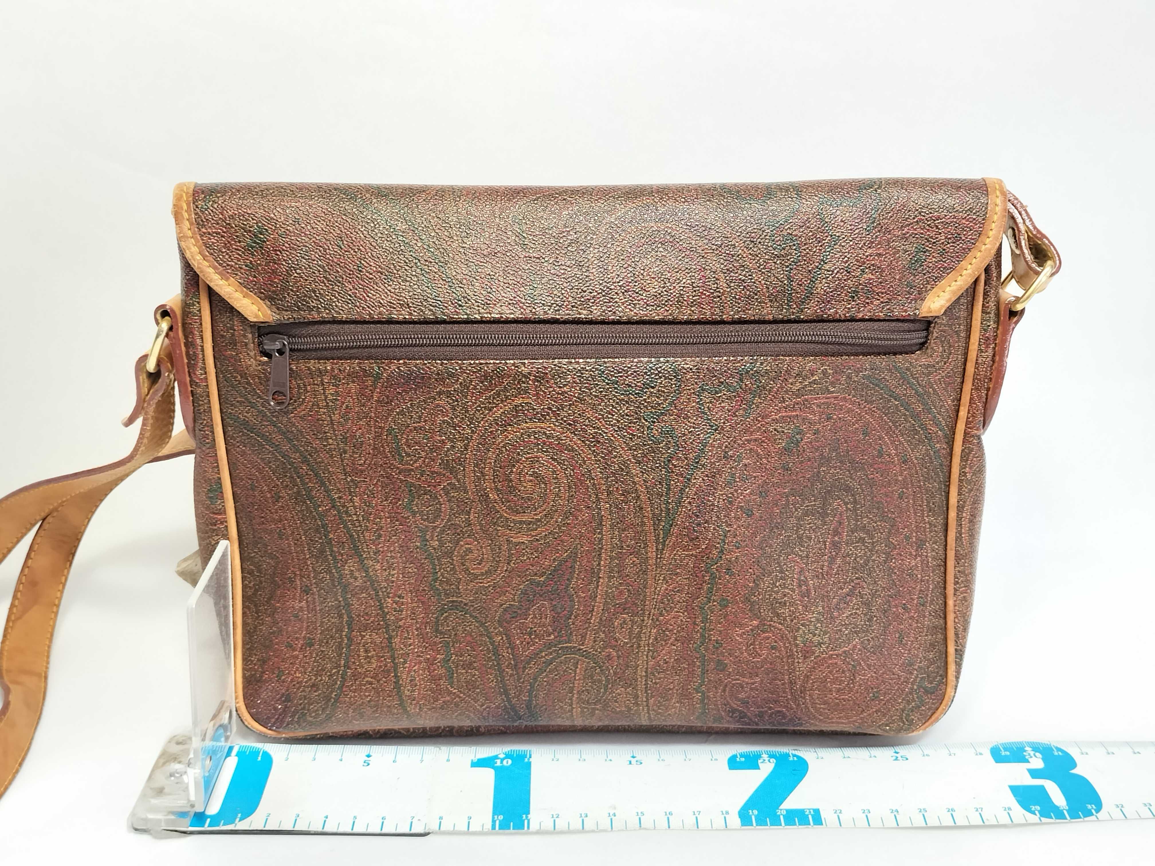Vintage Etro Paisley Coated Canvas Crossbody Bag