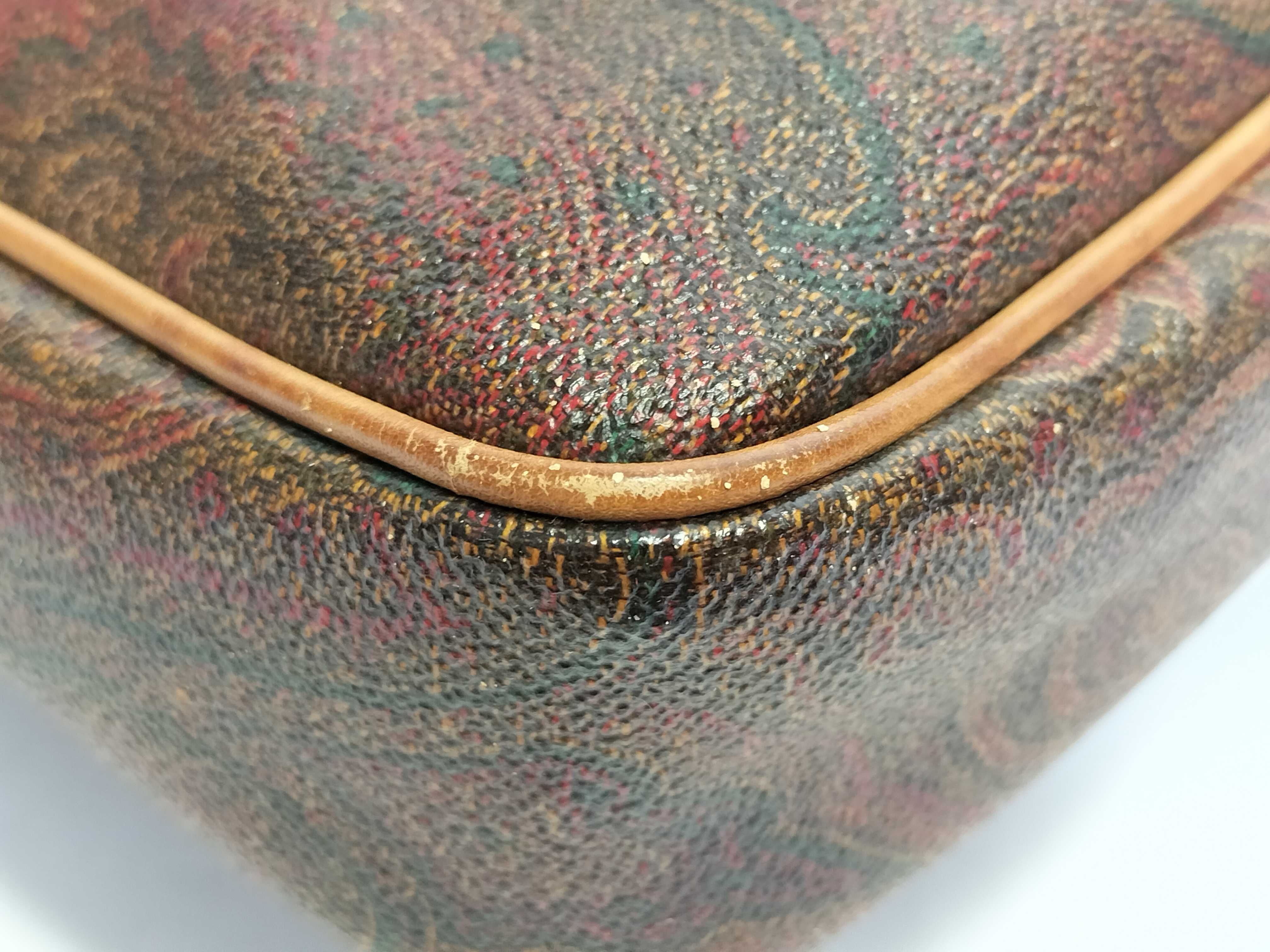 Vintage Etro Paisley Coated Canvas Crossbody Bag