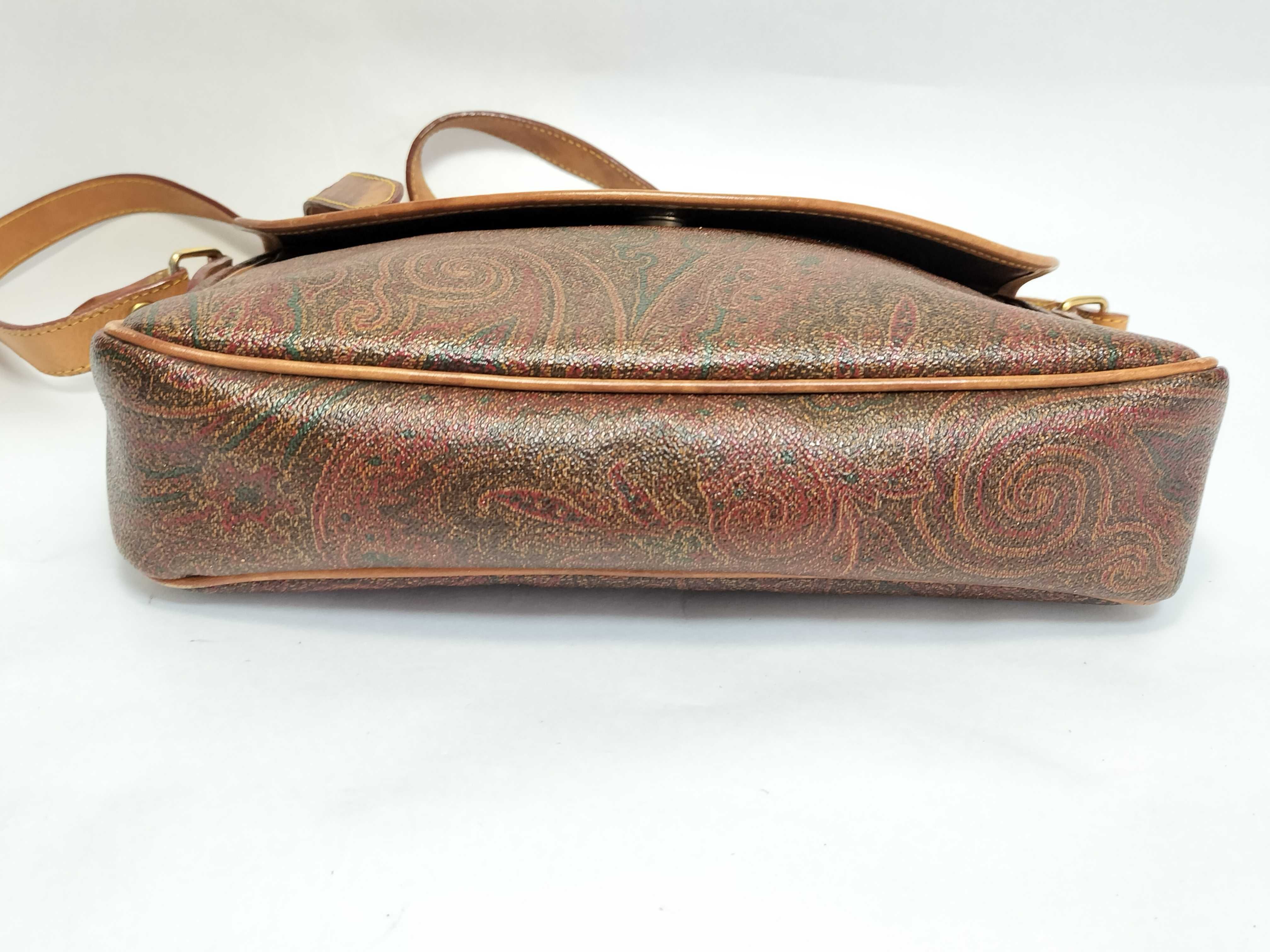 Vintage Etro Paisley Coated Canvas Crossbody Bag