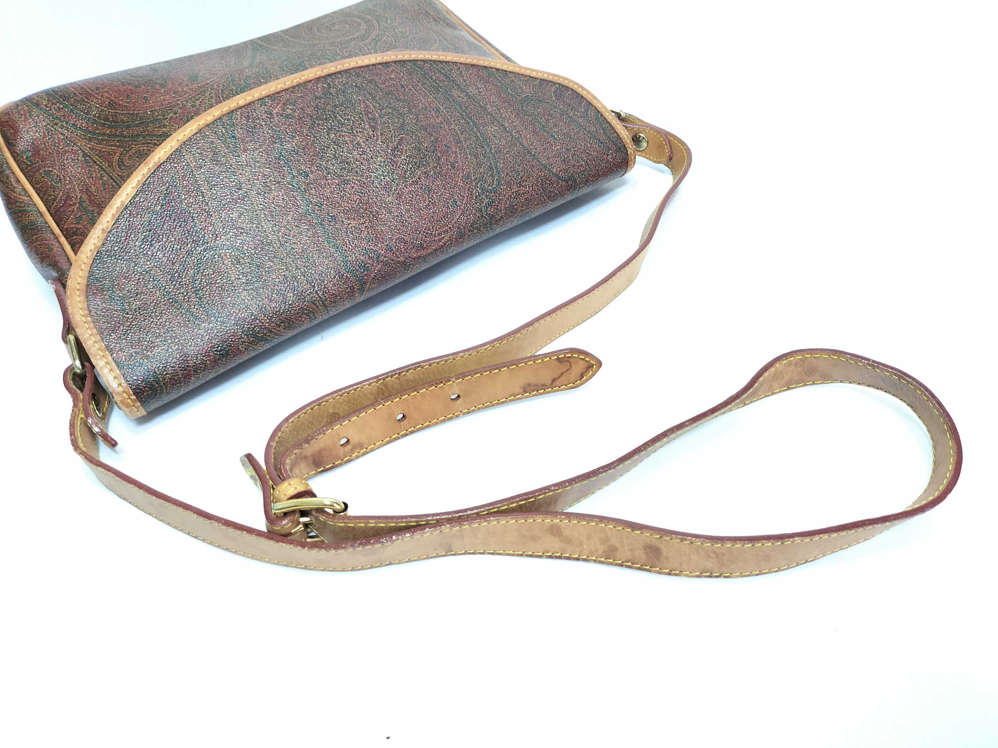 Vintage Etro Paisley Coated Canvas Crossbody Bag