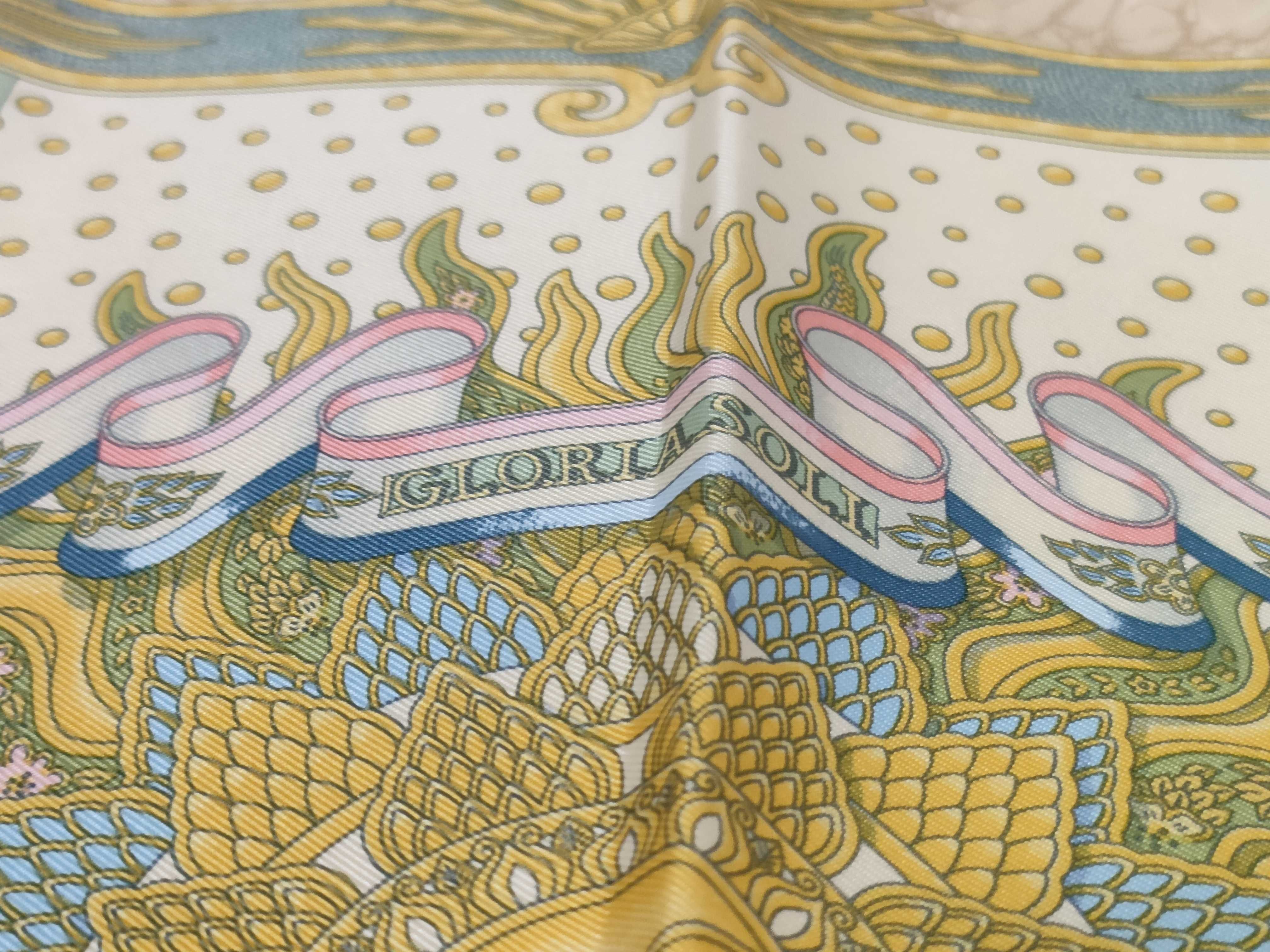 Hermes Carpe Diem Gloria Soli Silk Scarf by Caty Latham