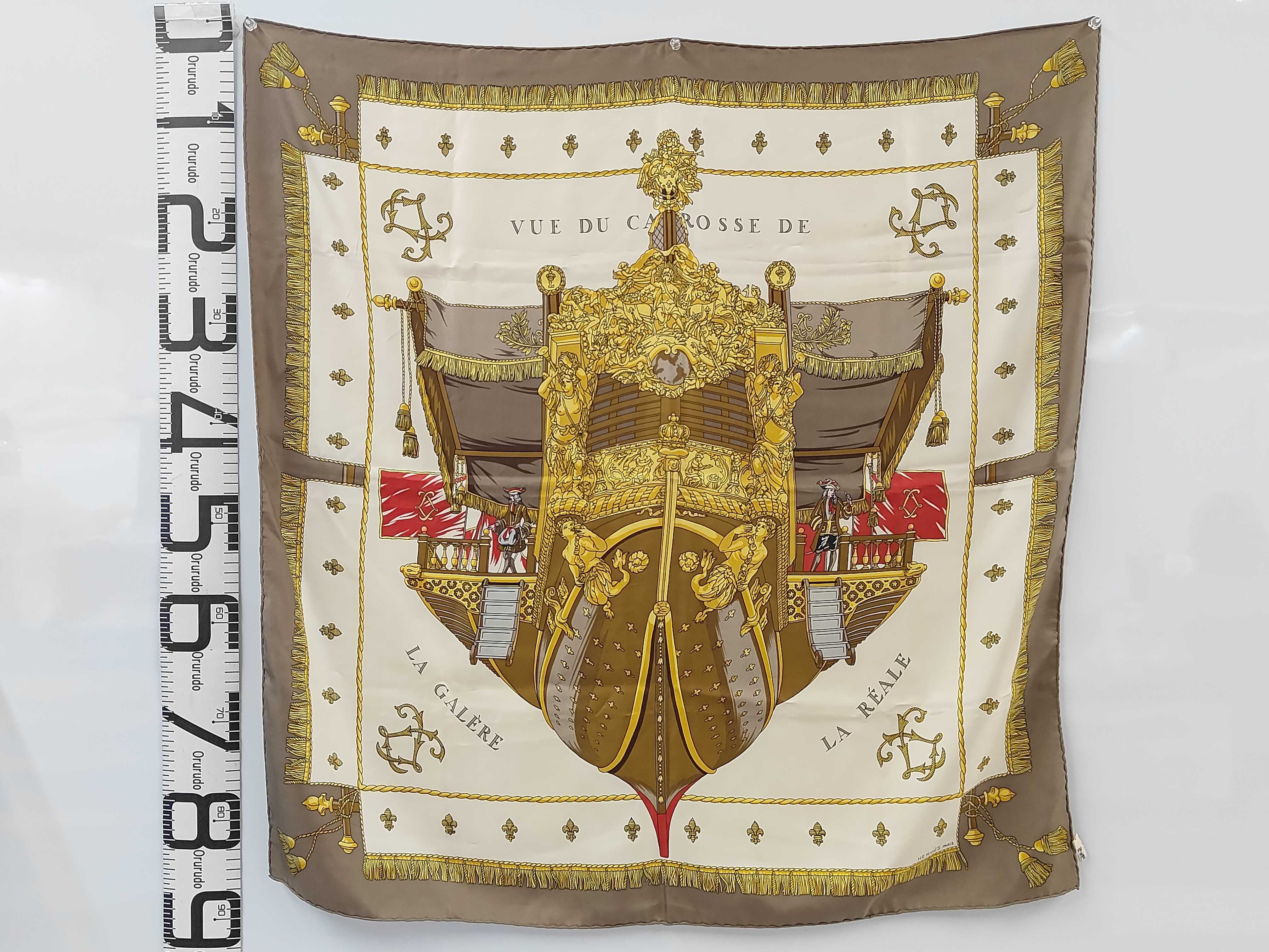 Hermes Silk Scarf Vue du Carrosse de la Galere La Reale