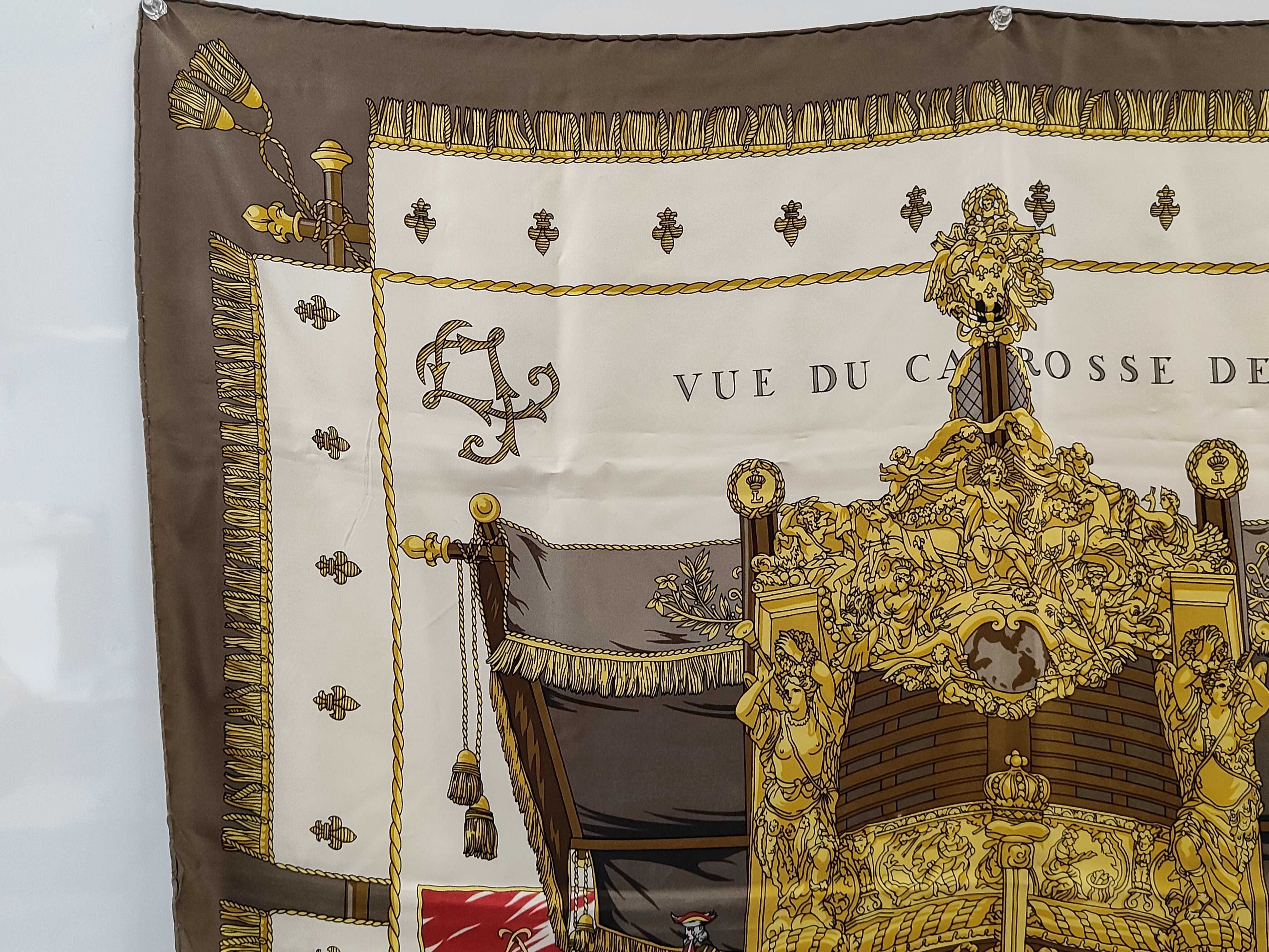 Hermes Silk Scarf Vue du Carrosse de la Galere La Reale