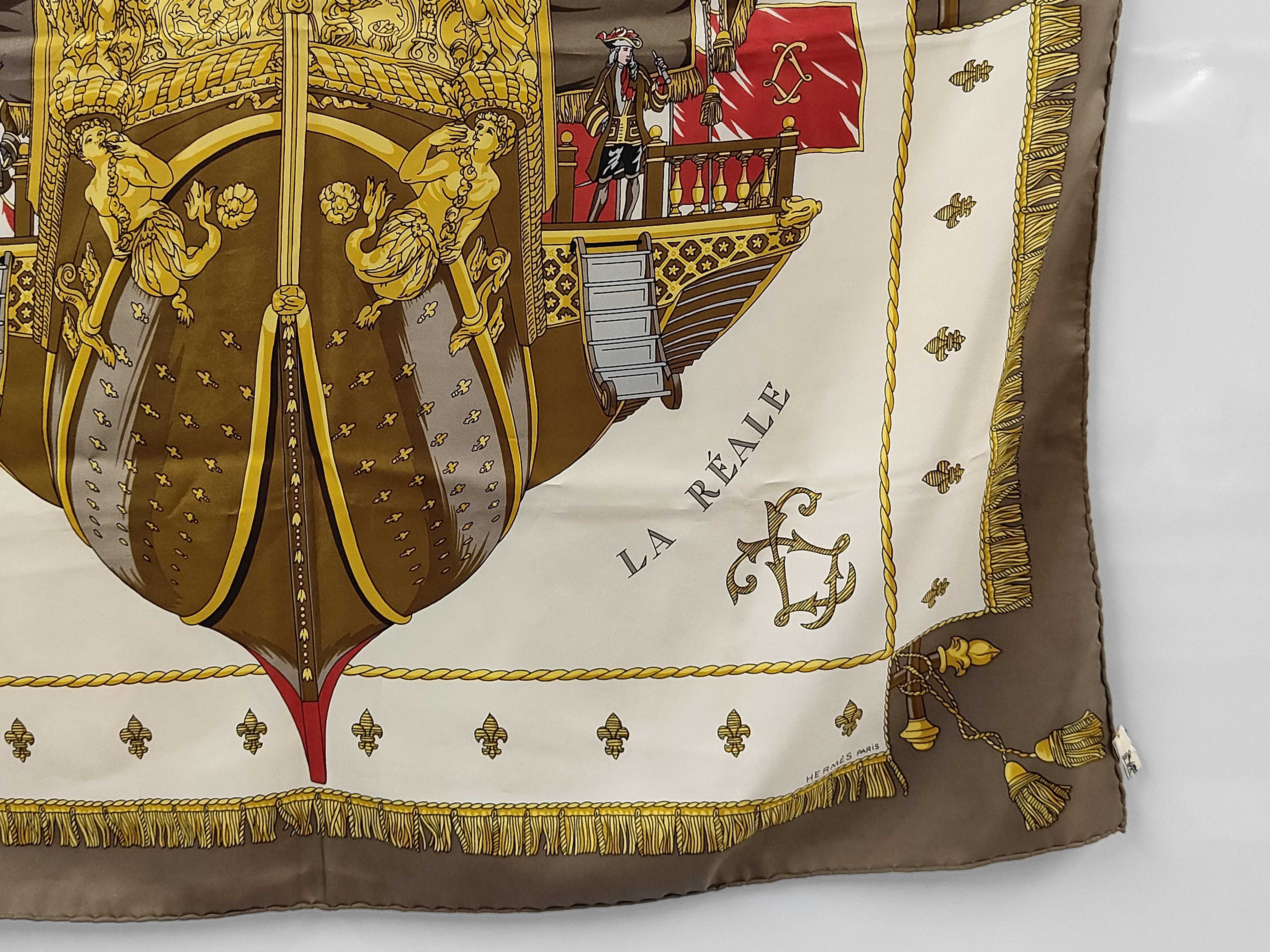 Hermes Silk Scarf Vue du Carrosse de la Galere La Reale