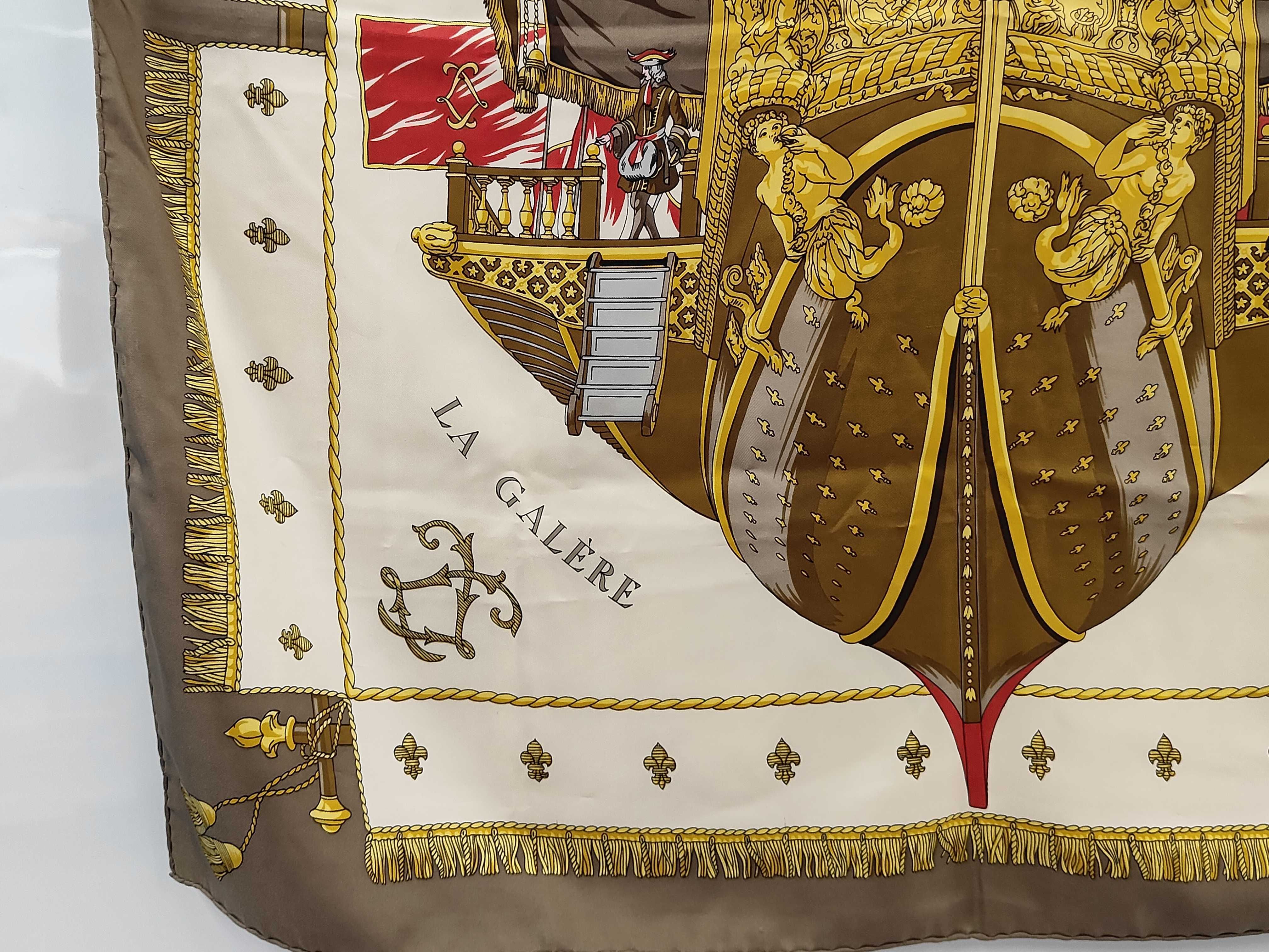 Hermes Silk Scarf Vue du Carrosse de la Galere La Reale
