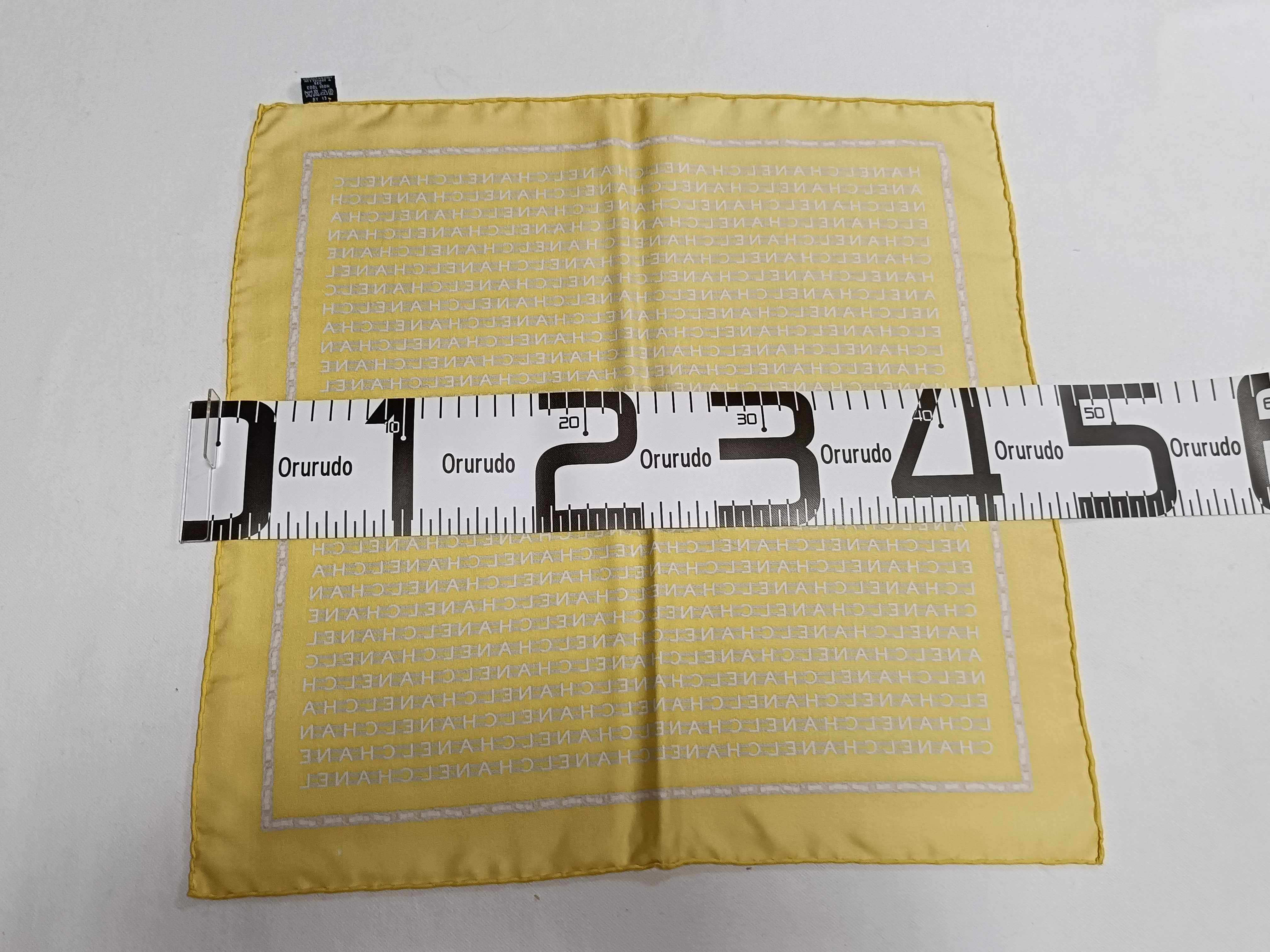 Chanel Repeating Logo and Chain Motif Silk Pocket Square