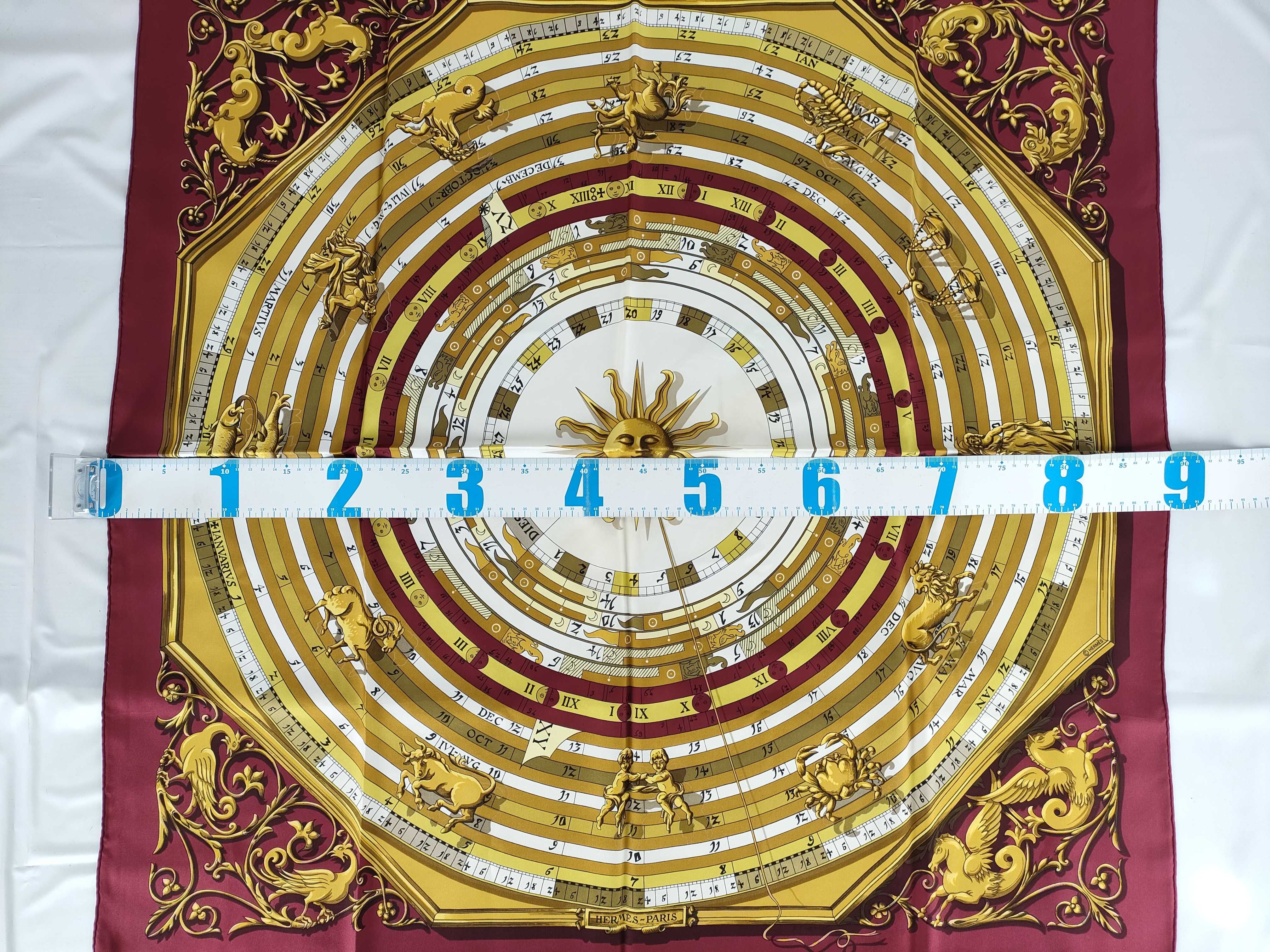 Hermes Silk Carre Scarf Dies et Hore by Francoise Faconnet