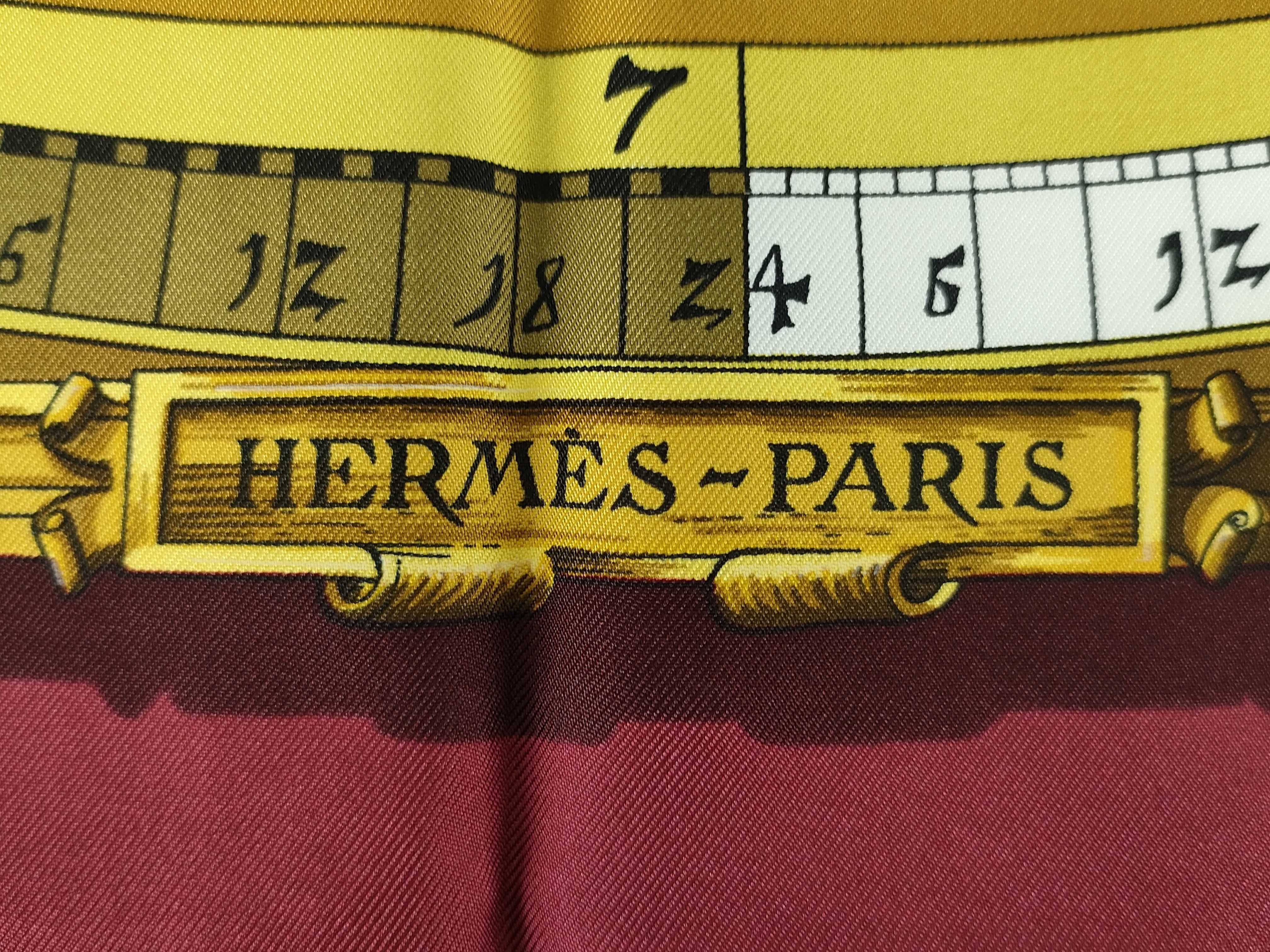 Hermes Silk Carre Scarf Dies et Hore by Francoise Faconnet