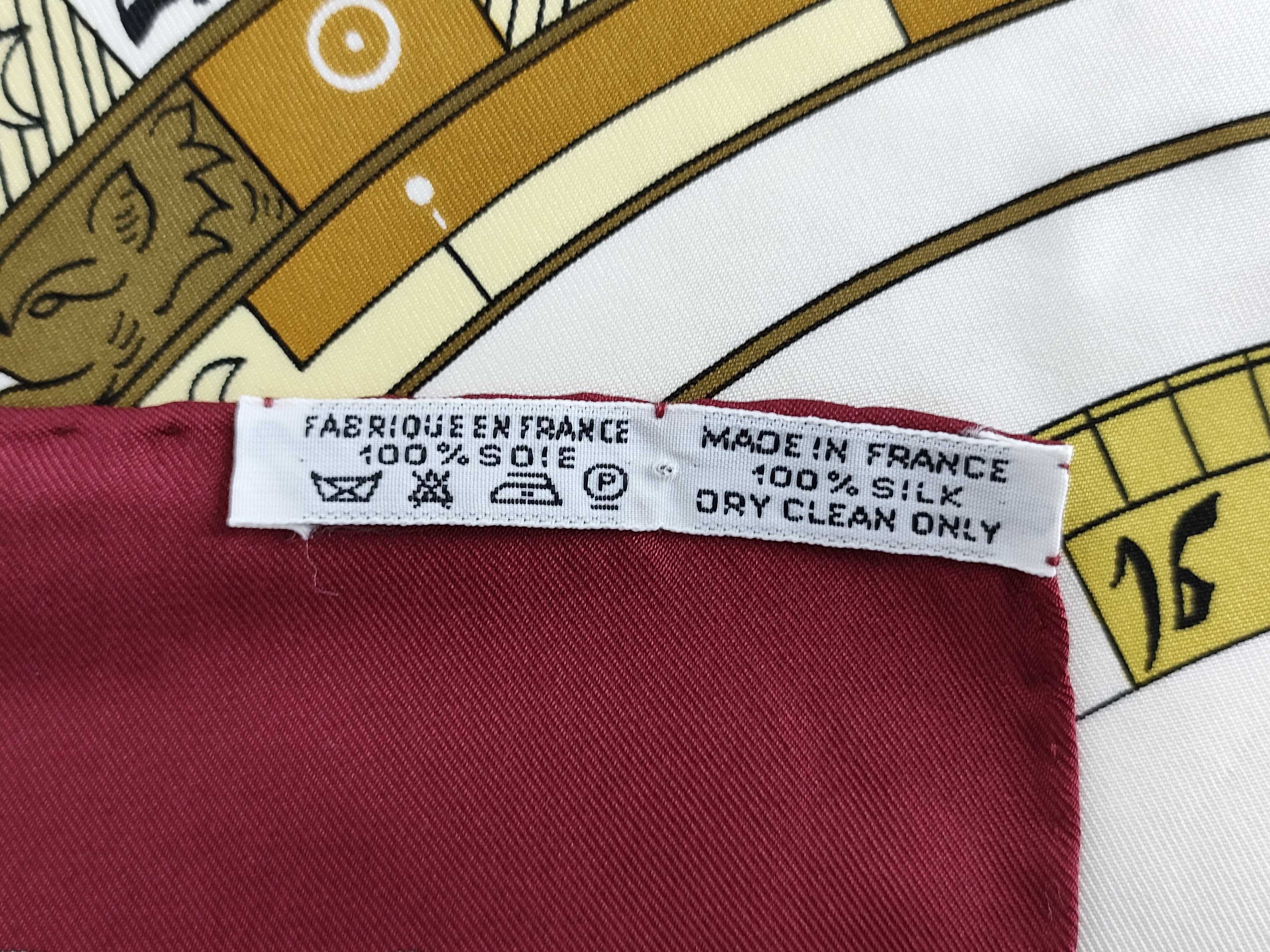 Hermes Silk Carre Scarf Dies et Hore by Francoise Faconnet