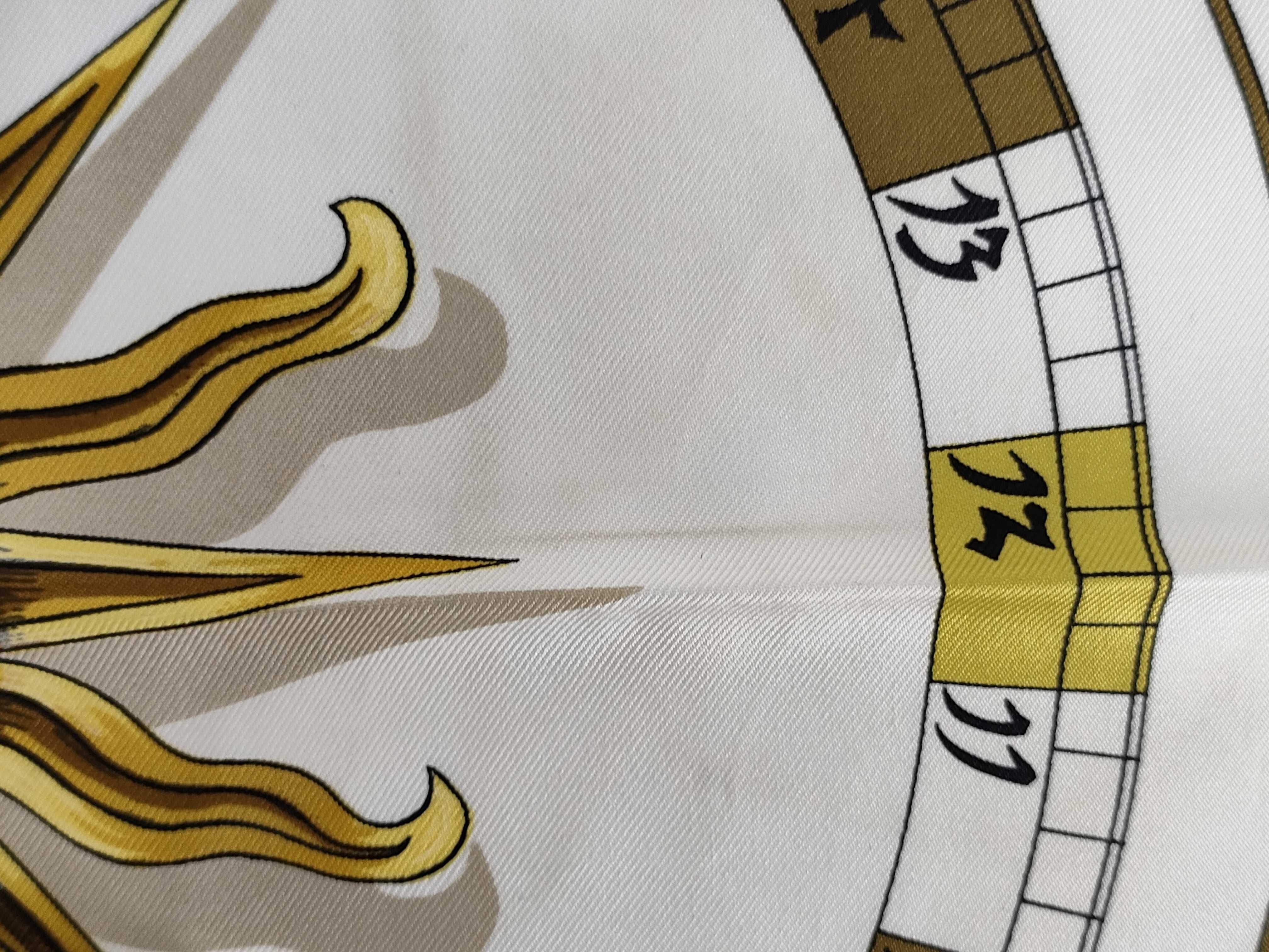 Hermes Silk Carre Scarf Dies et Hore by Francoise Faconnet