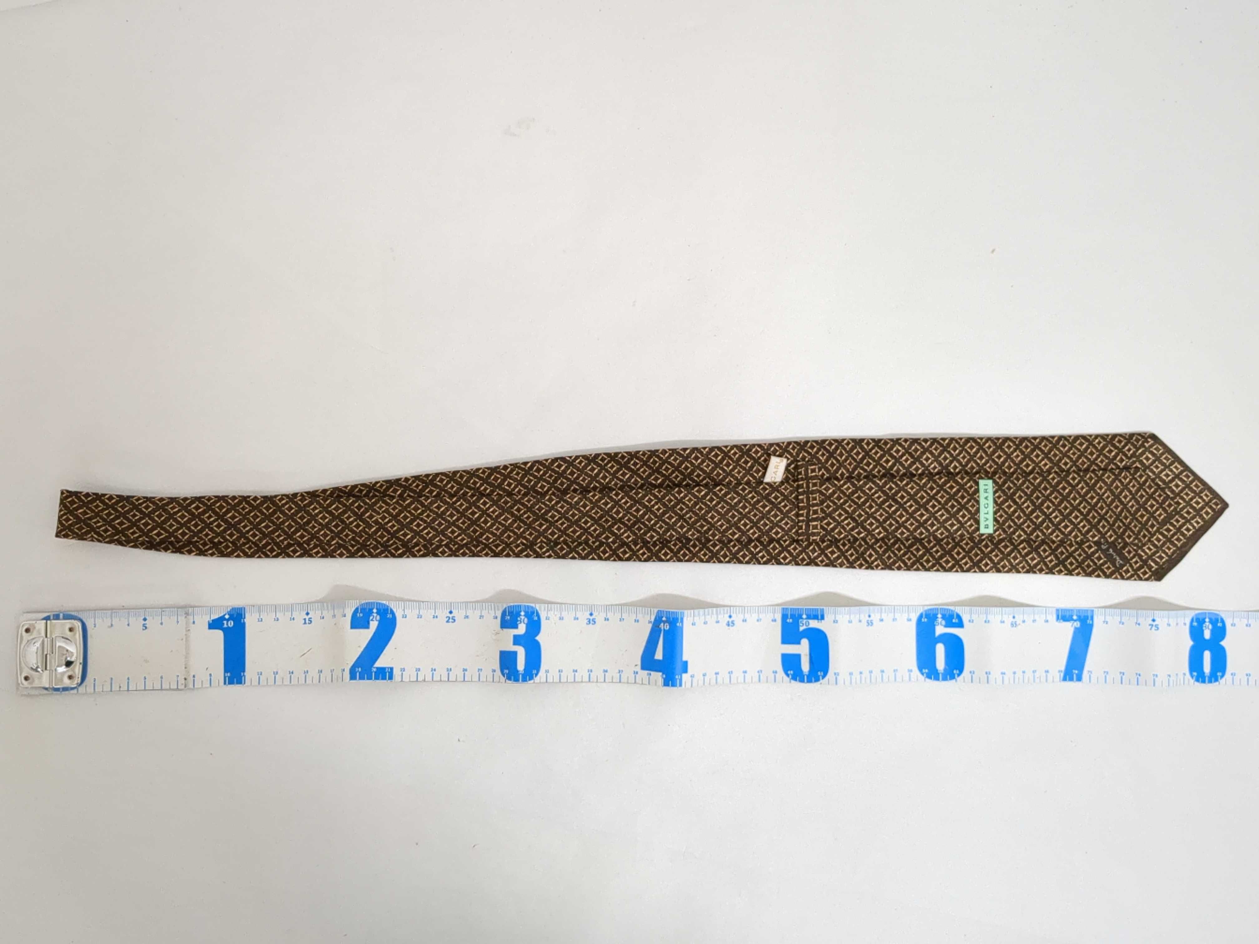Five Men's Designer Silk Neckties Including Bvlgari and Davide Pizzigoni