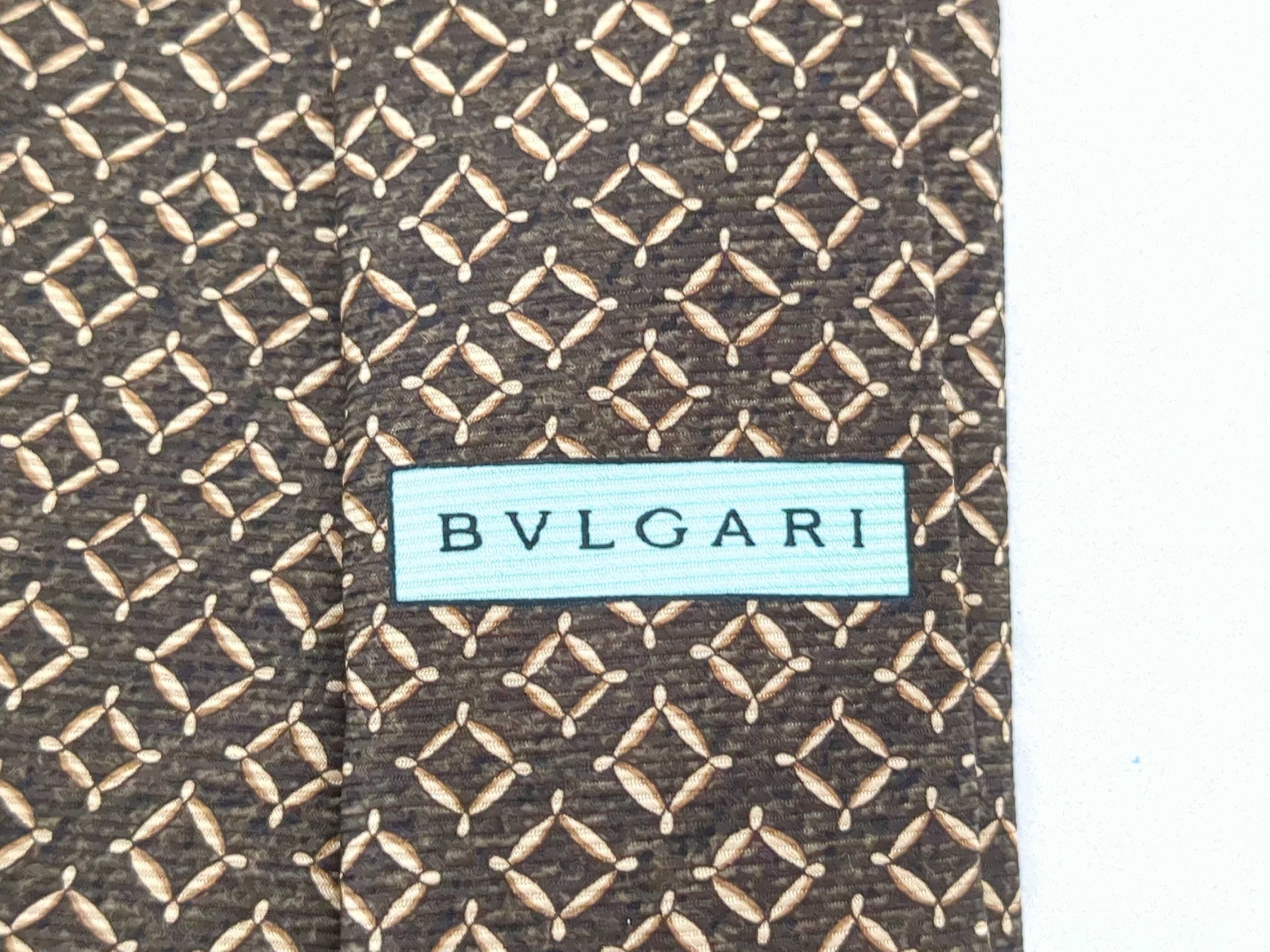 Five Men's Designer Silk Neckties Including Bvlgari and Davide Pizzigoni