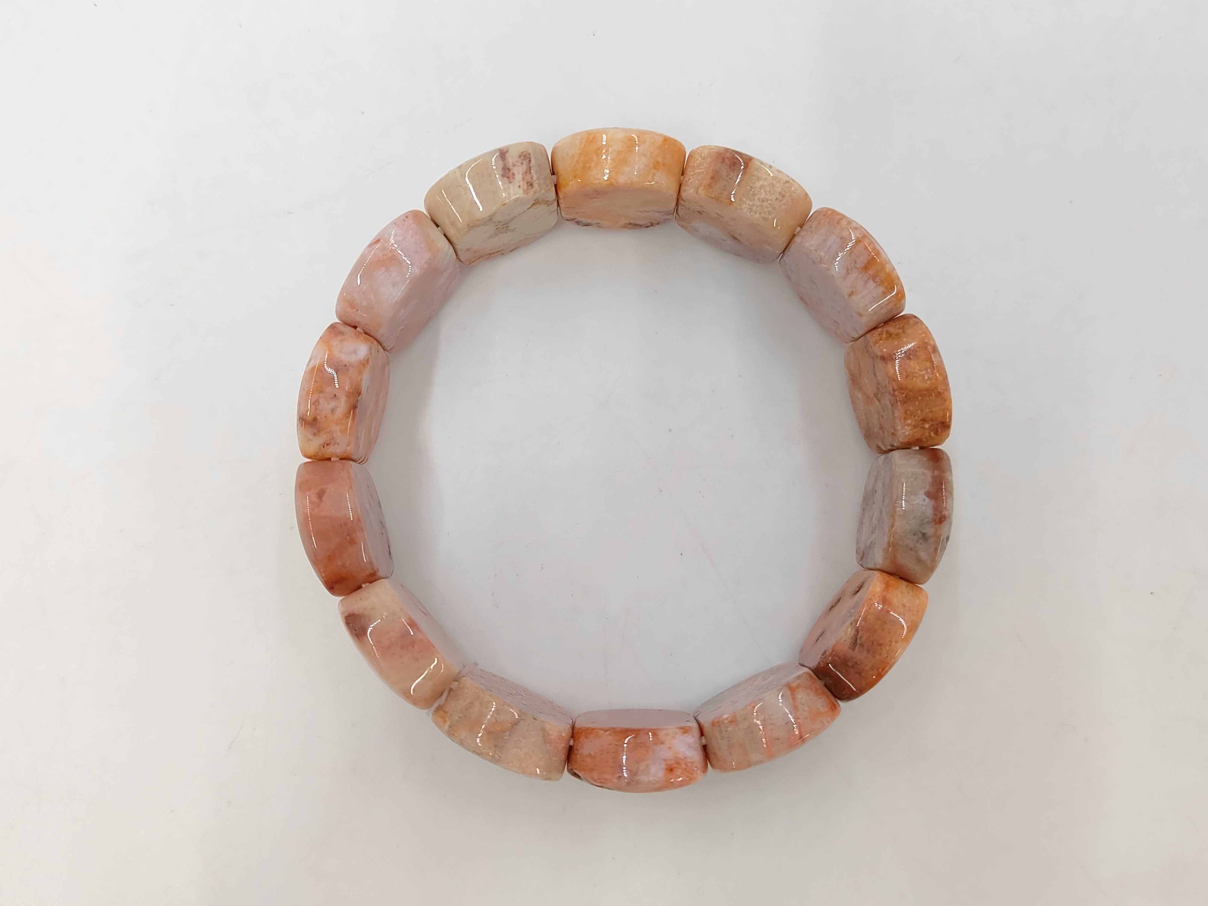 Fossilized Coral Stretch Link Bracelet