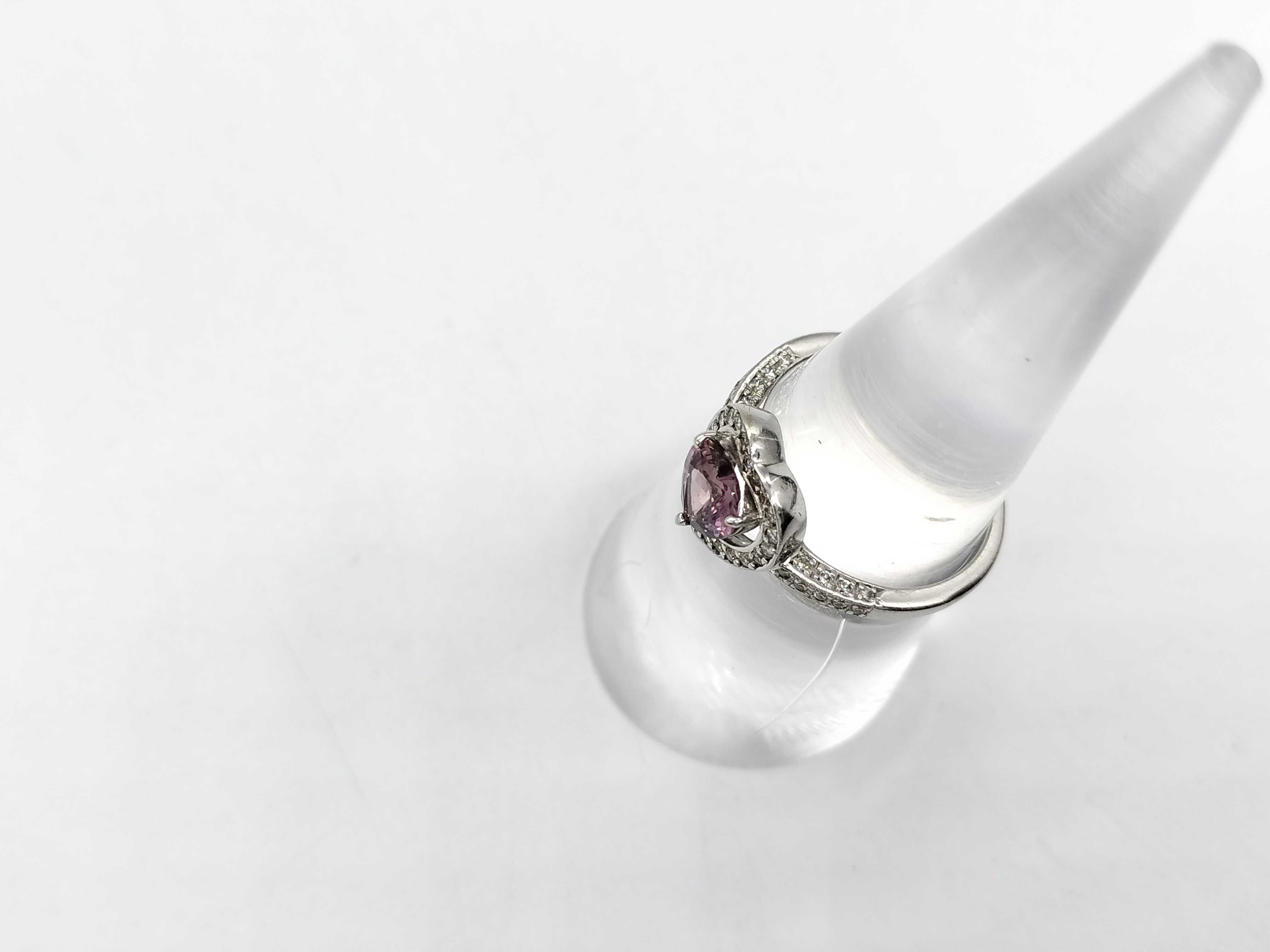 18 Karat White Gold Heart Shaped Sapphire and Diamond Halo Ring