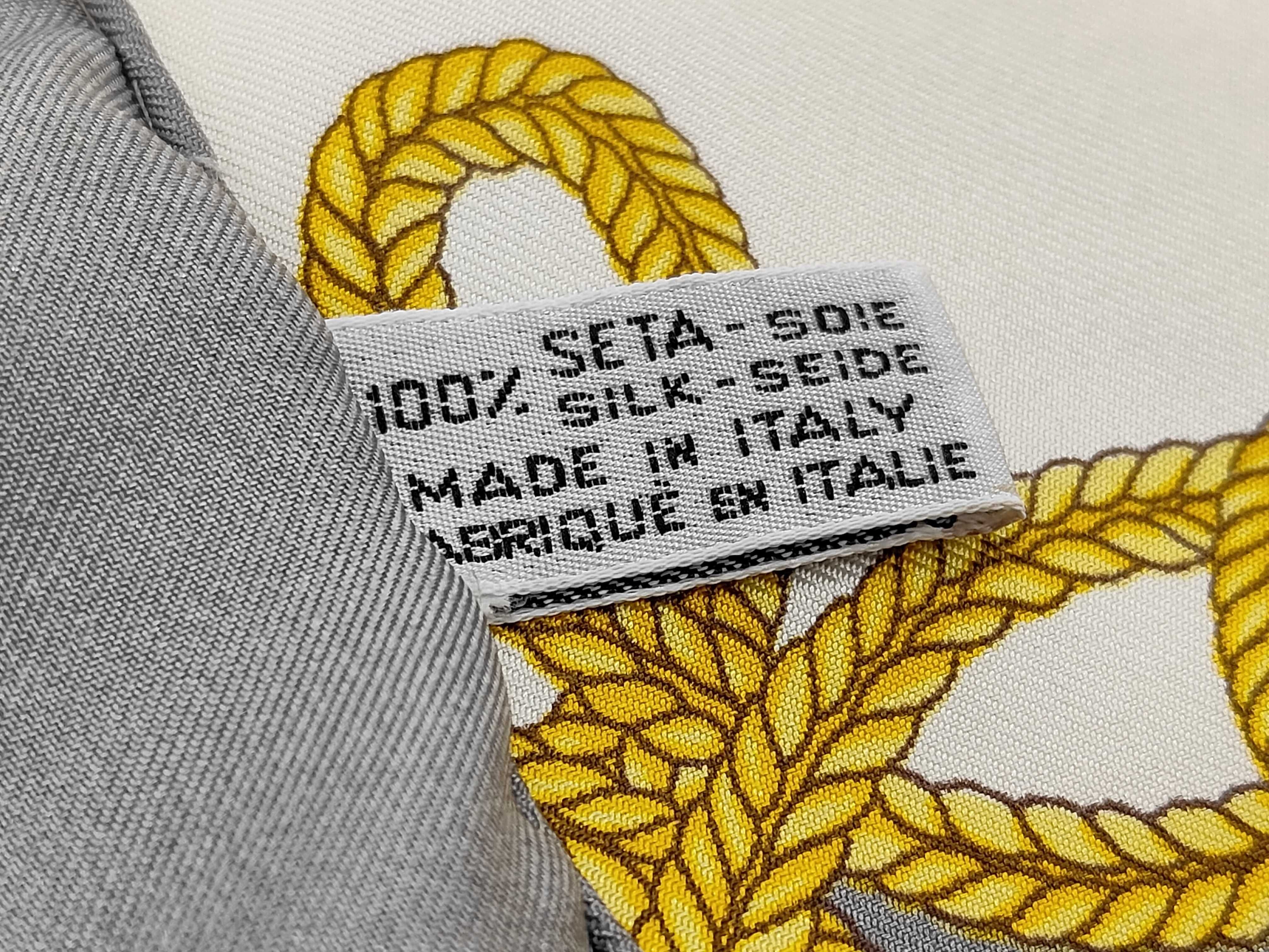Celine Paris 100% Silk Scarf with Imperial Military Shako and Eagle Motif