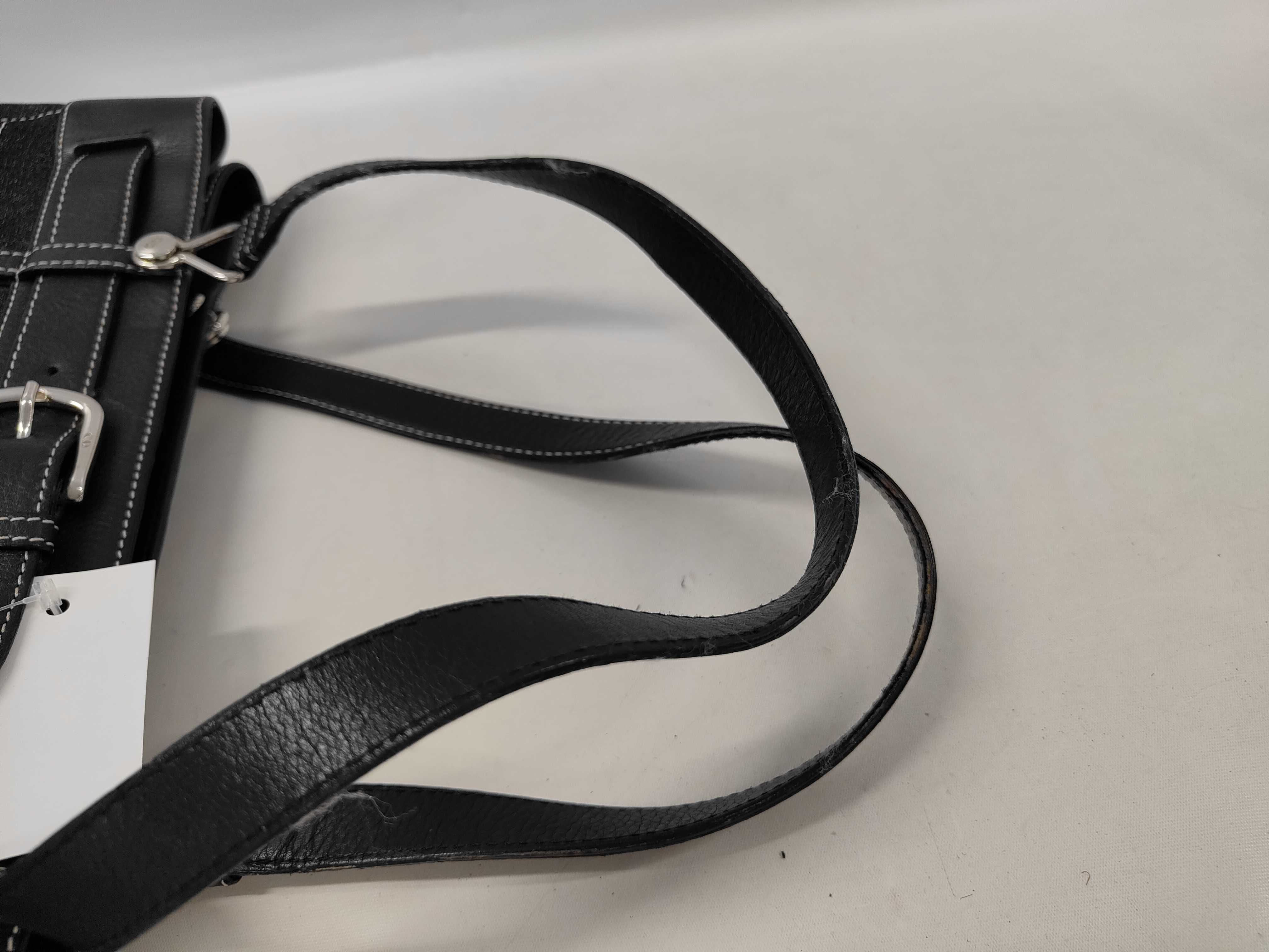 Christian Dior Black Denim and Leather Jeans Pocket Tote Bag