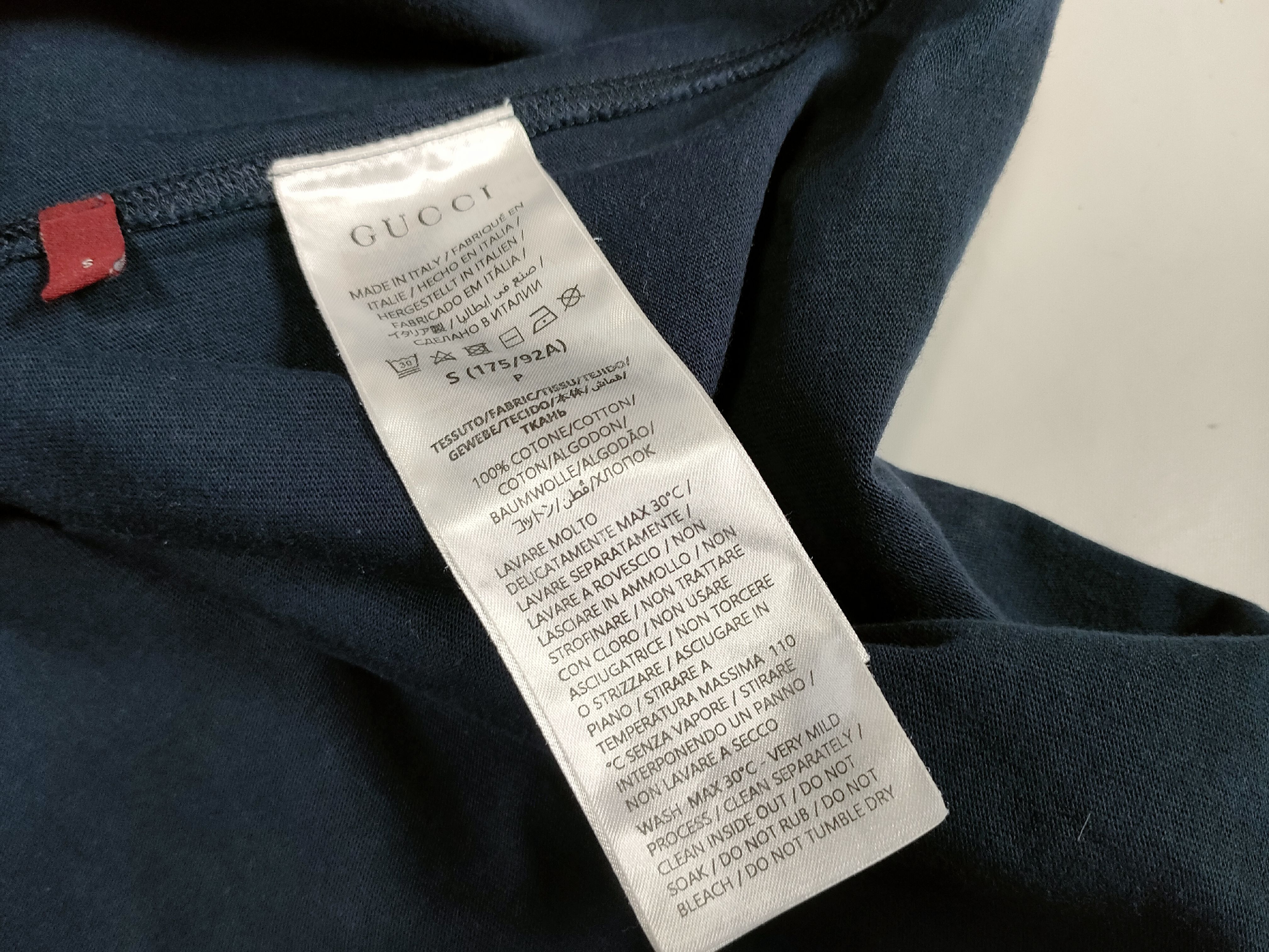 Gucci Navy Blue Cotton Graphic Short-Sleeve T-Shirt