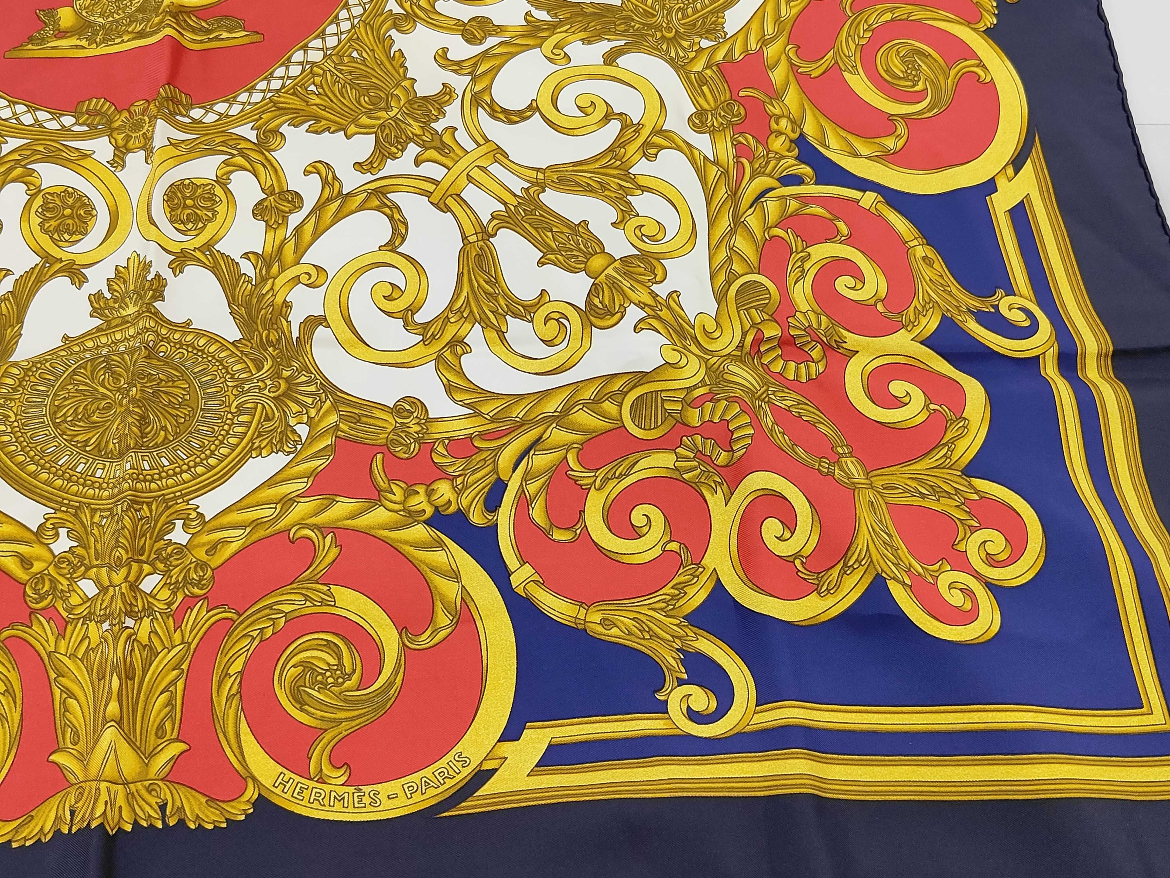 Hermes Silk Twill Carre 90 Scarf Les Tuileries by Joachim Metz