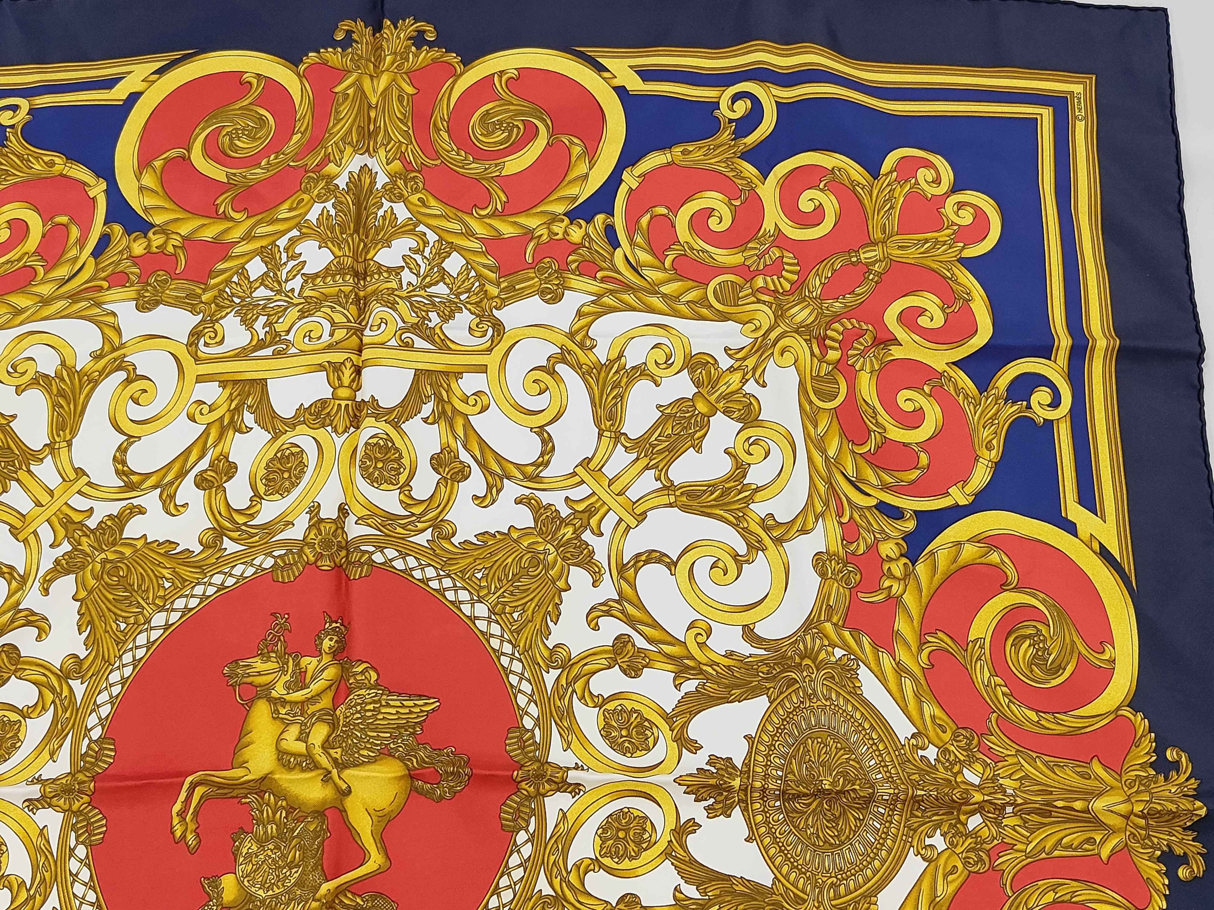 Hermes Silk Twill Carre 90 Scarf Les Tuileries by Joachim Metz