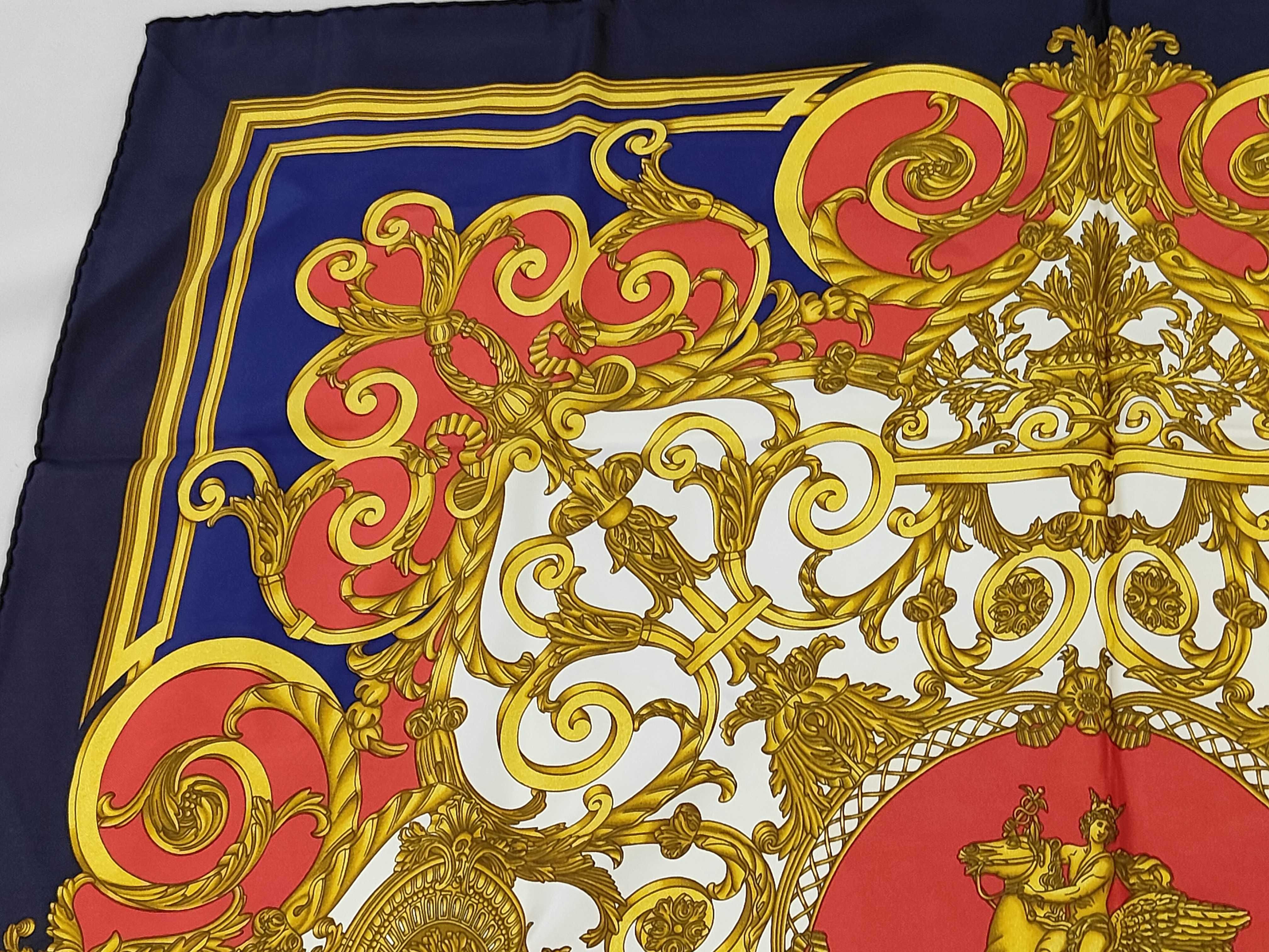 Hermes Silk Twill Carre 90 Scarf Les Tuileries by Joachim Metz
