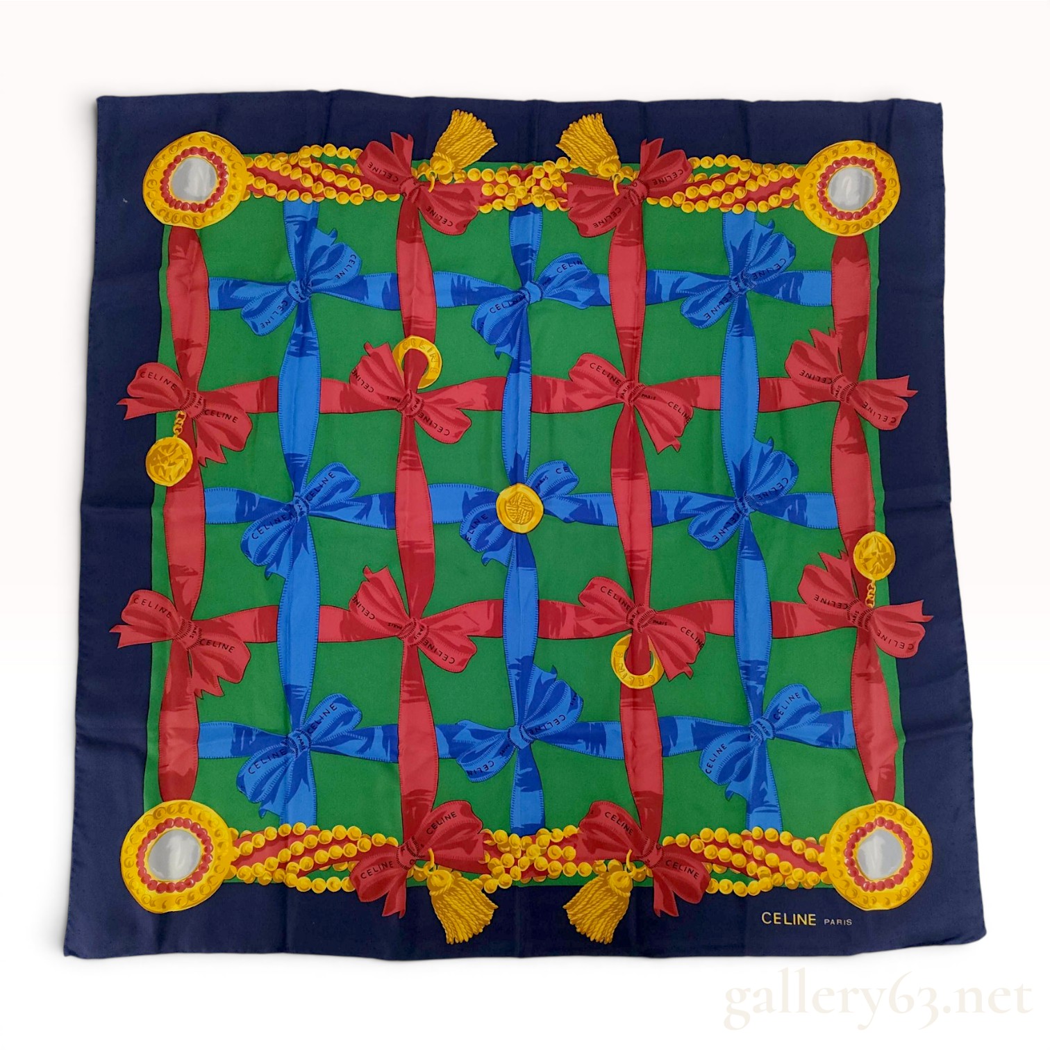 Celine Paris Square Silk Scarf