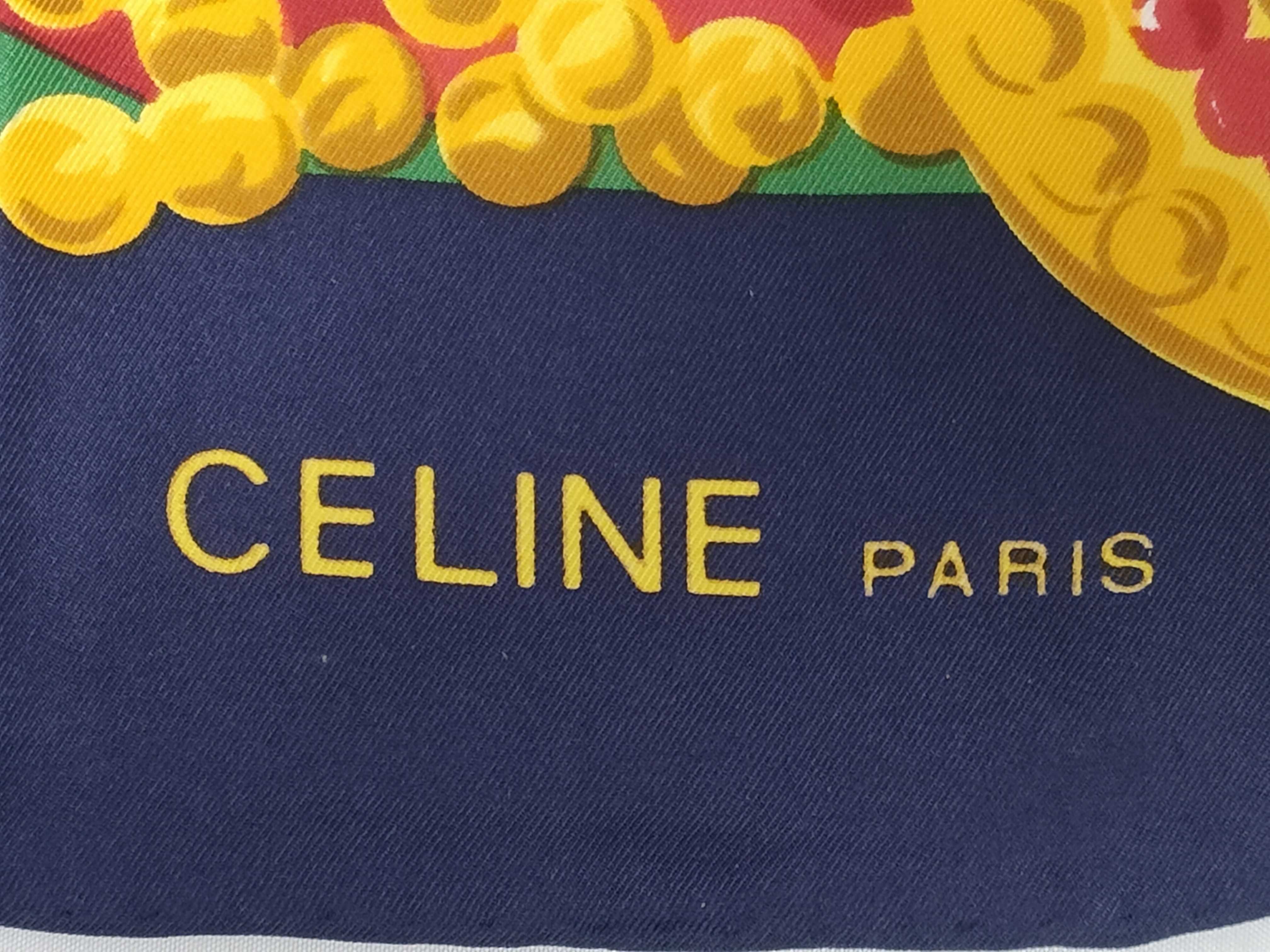 Celine Paris Square Silk Scarf