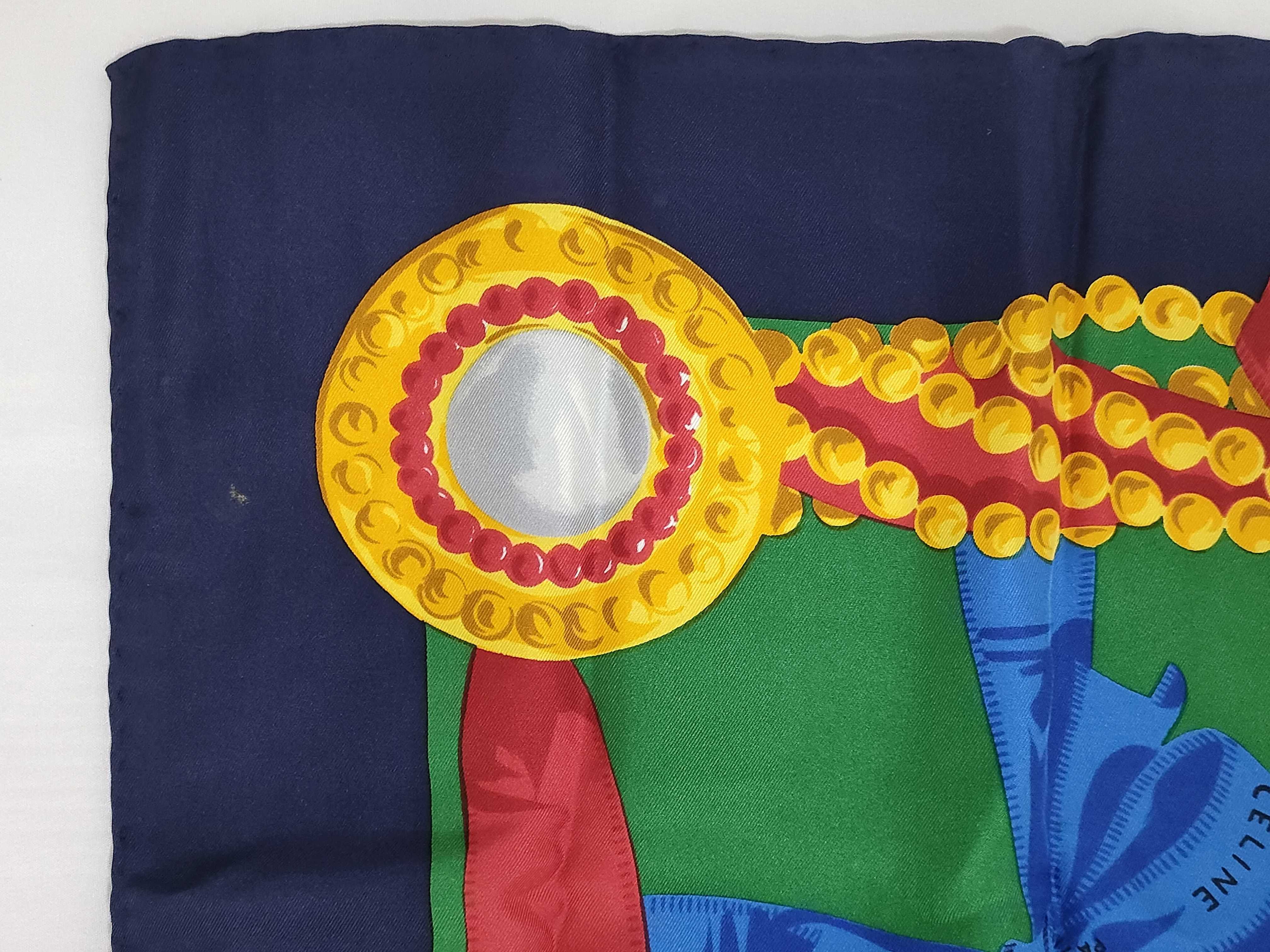 Celine Paris Square Silk Scarf