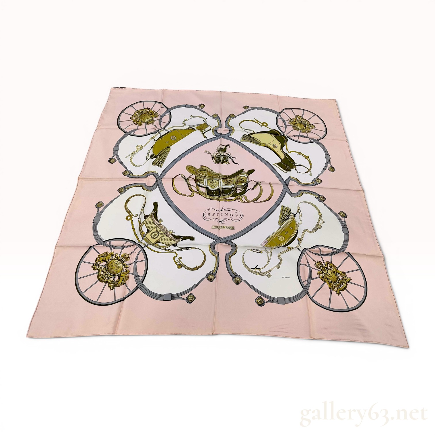Hermes Springs Silk Carre Scarf by Philippe Ledoux