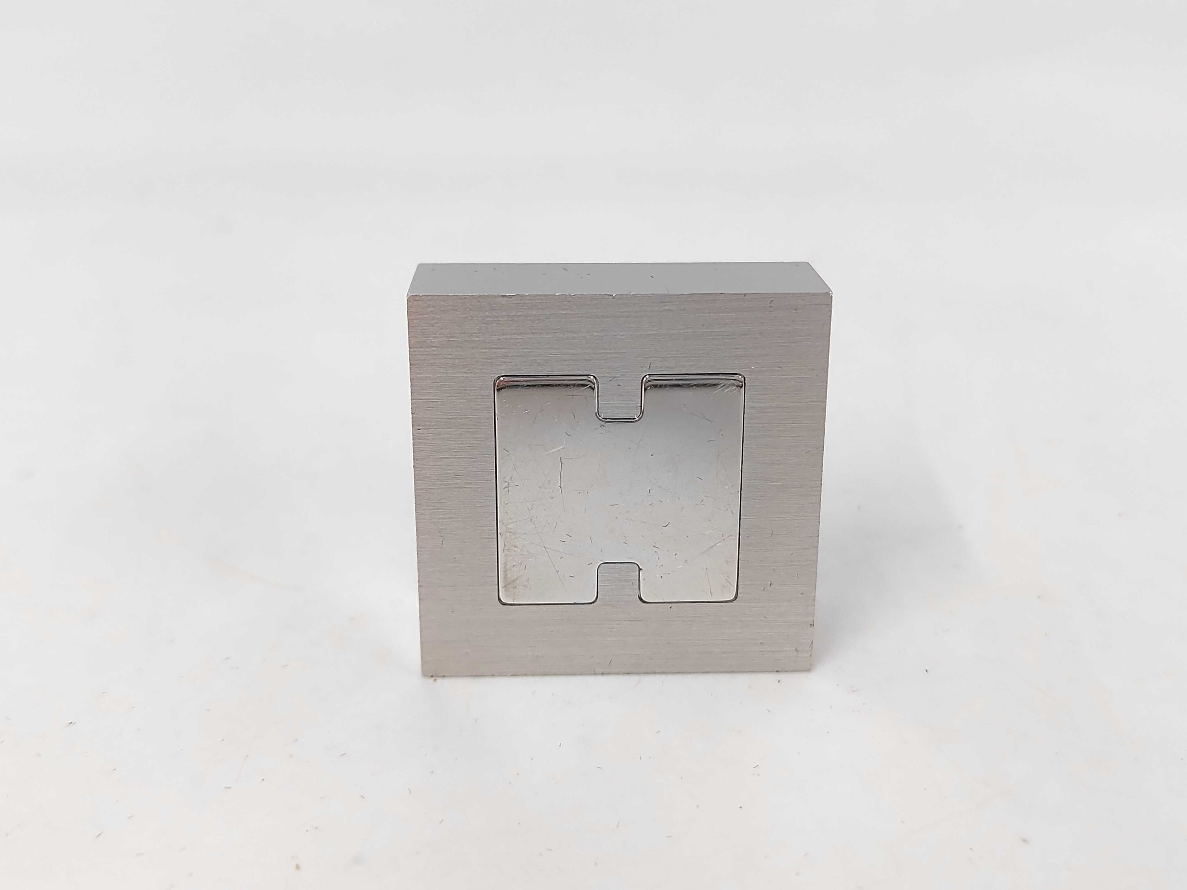 Hermes Stainless Steel H Logo Miniature Desk Clock with Box