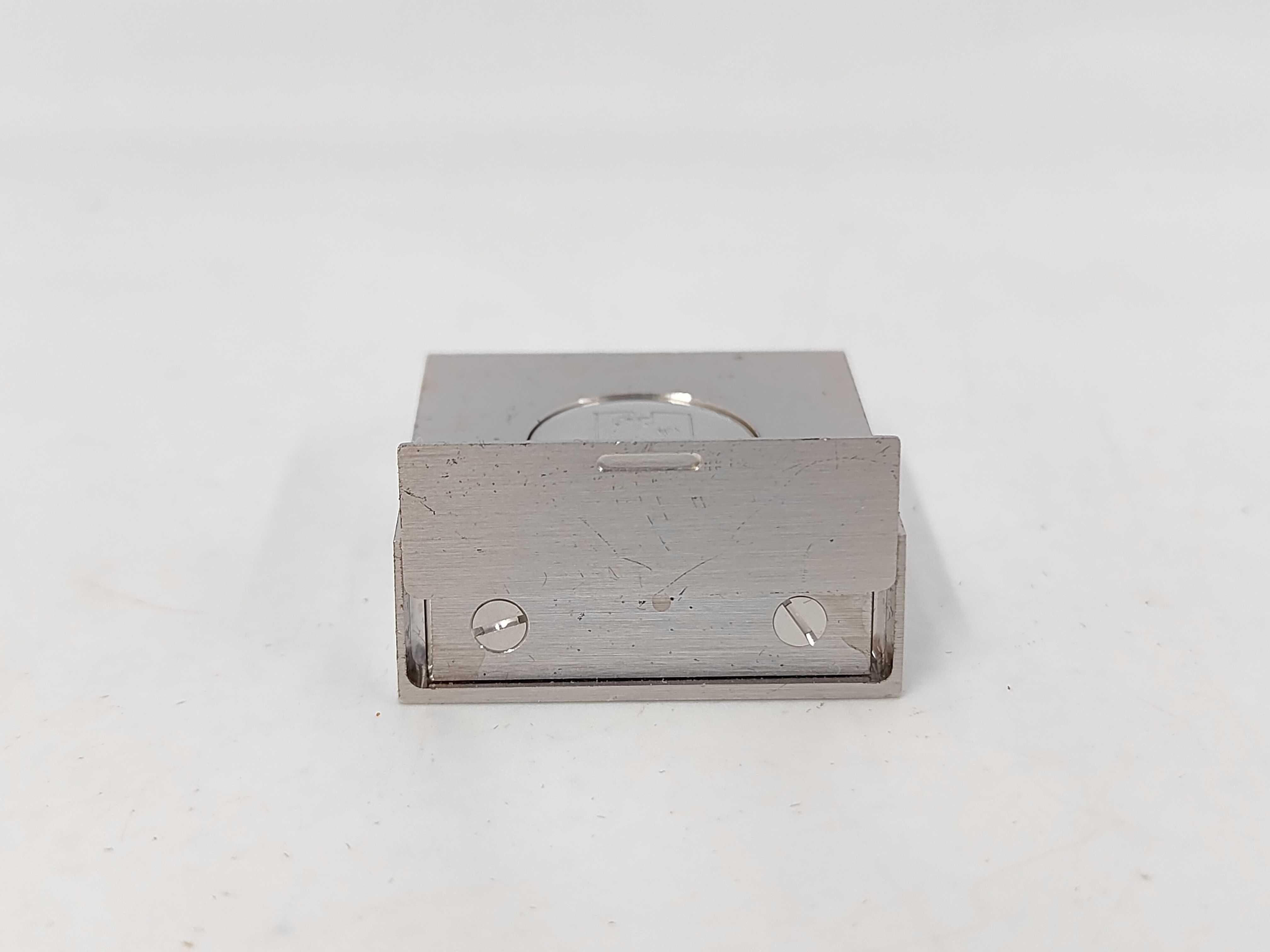 Hermes Stainless Steel H Logo Miniature Desk Clock with Box
