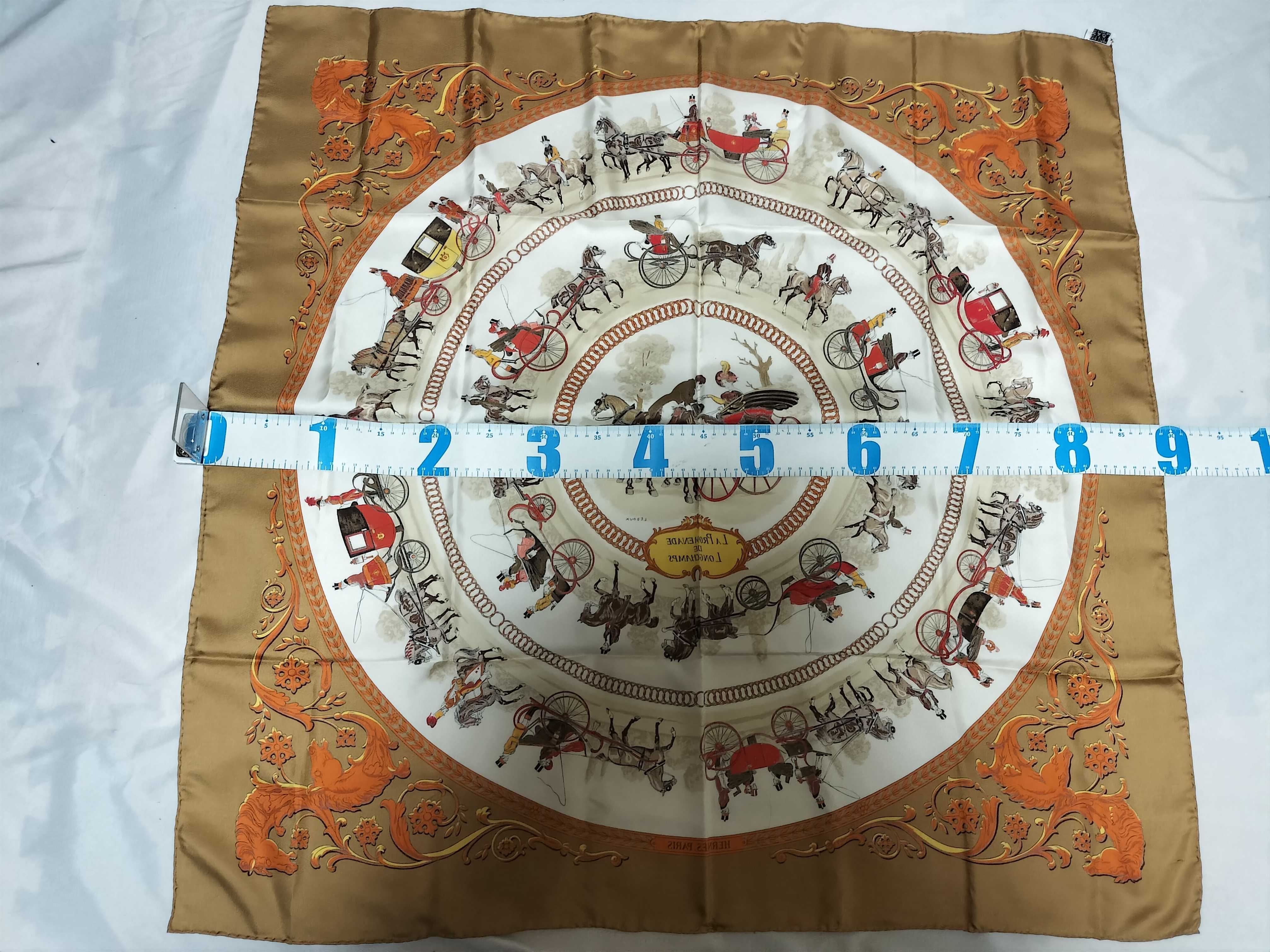 Hermes La Promenade de Longchamps Silk Scarf by Philippe Ledoux