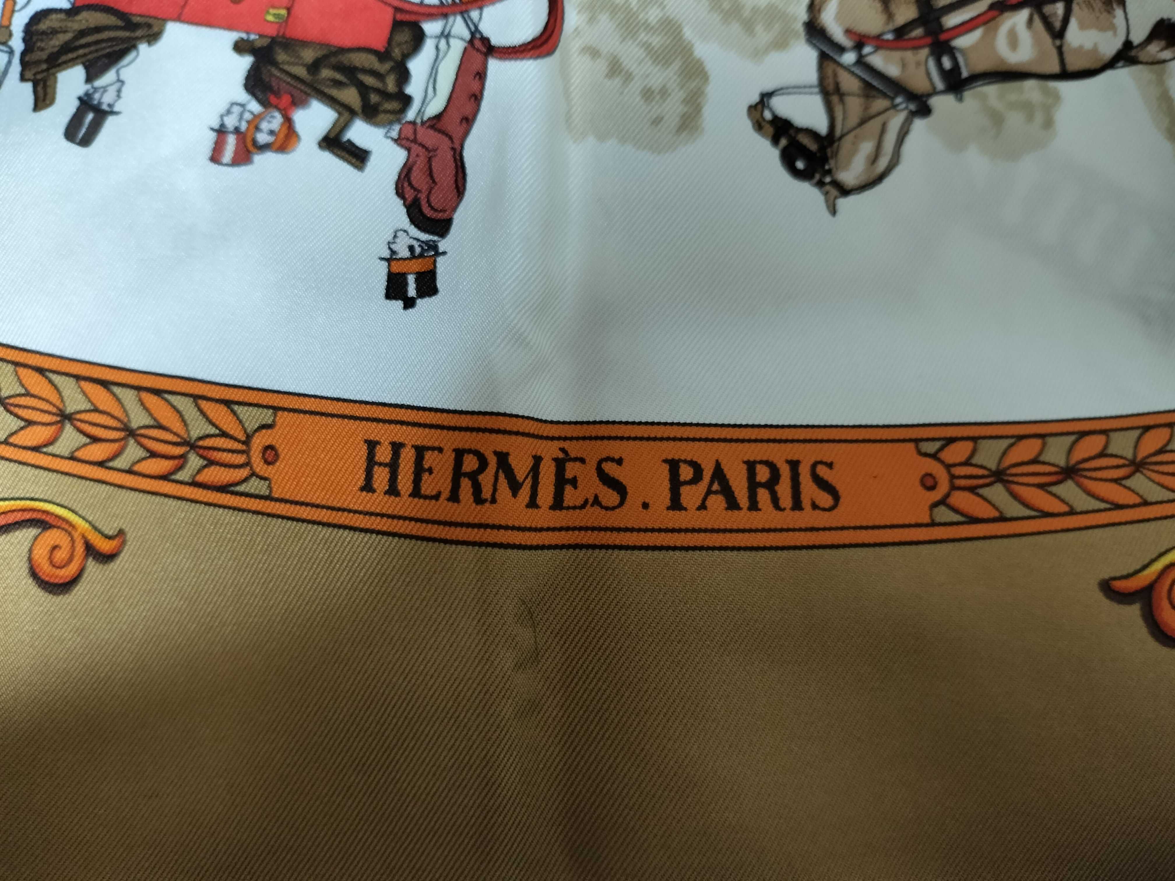 Hermes La Promenade de Longchamps Silk Scarf by Philippe Ledoux