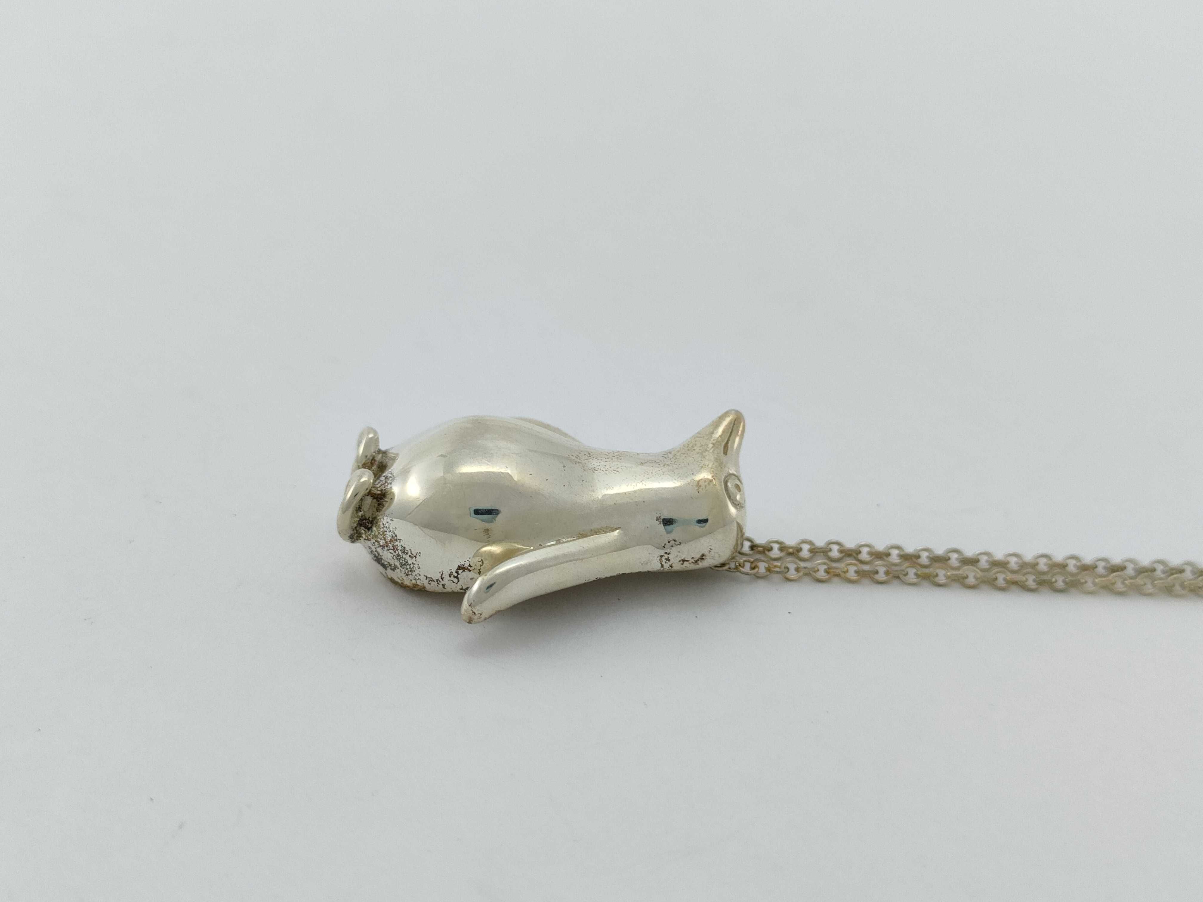 Tiffany and Co. Sterling Silver Penguin Pendant Necklace