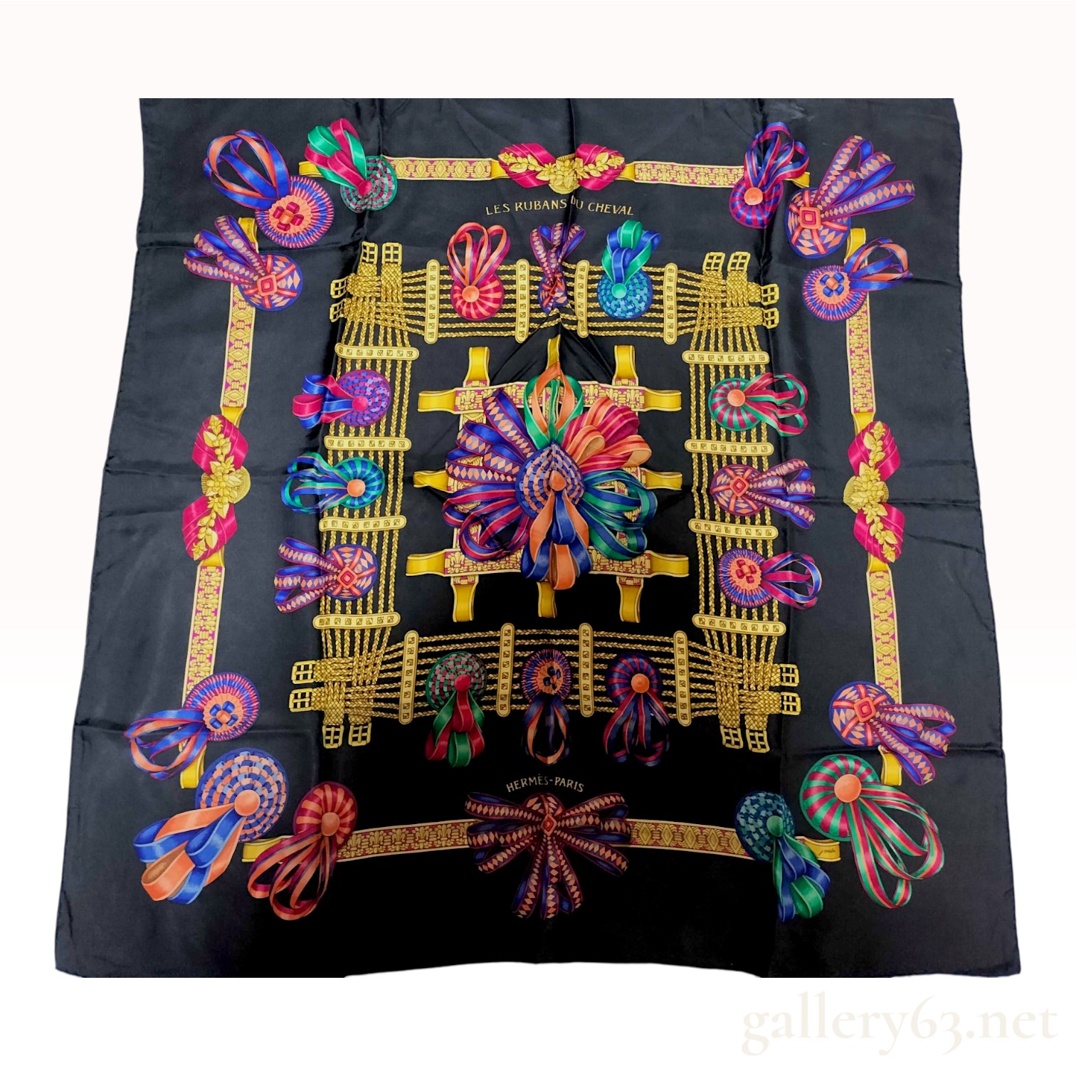 Hermes Les Rubans du Cheval Silk Scarf
