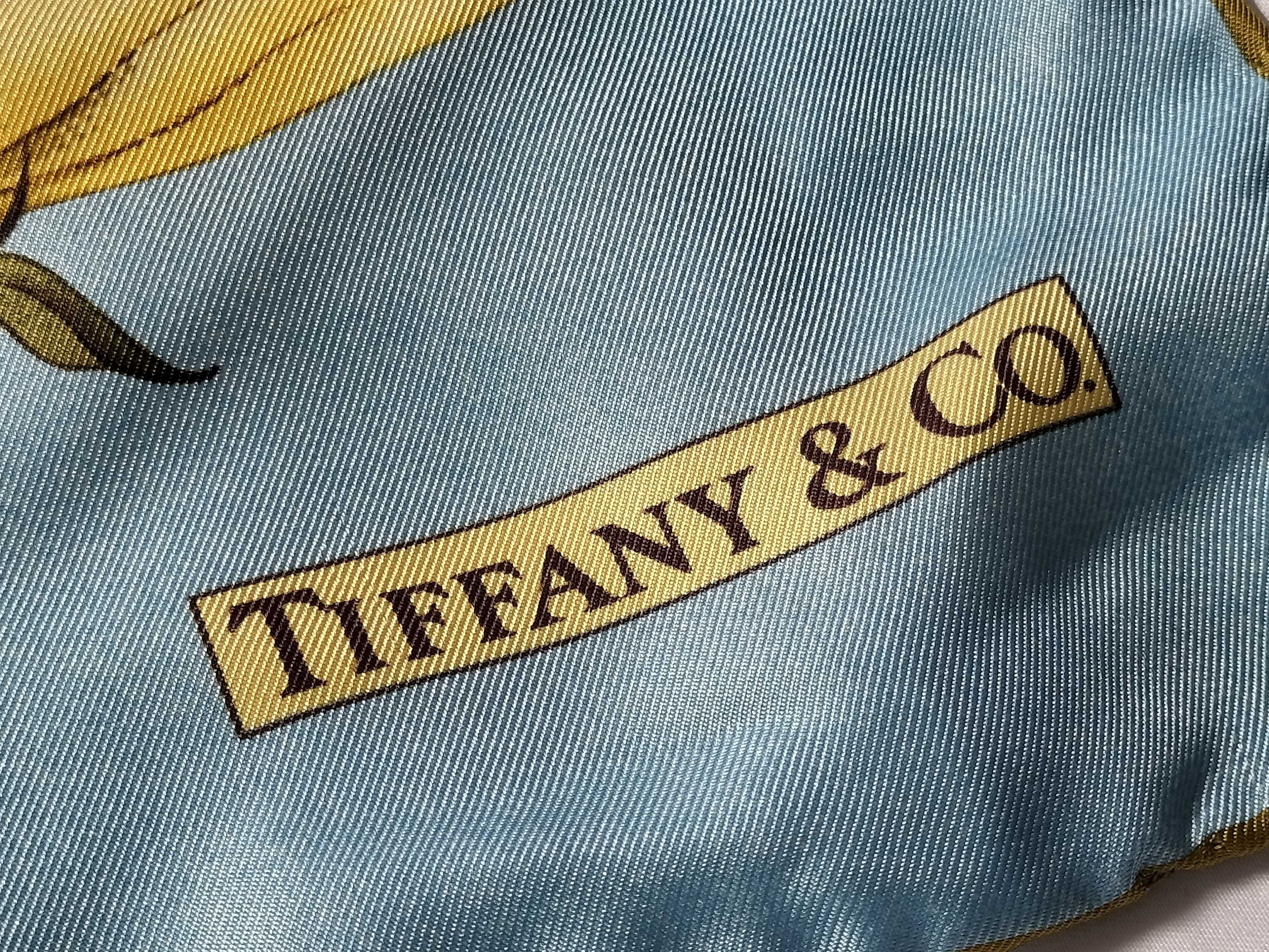 Tiffany and Co. Sunflower Print Silk Square Scarf