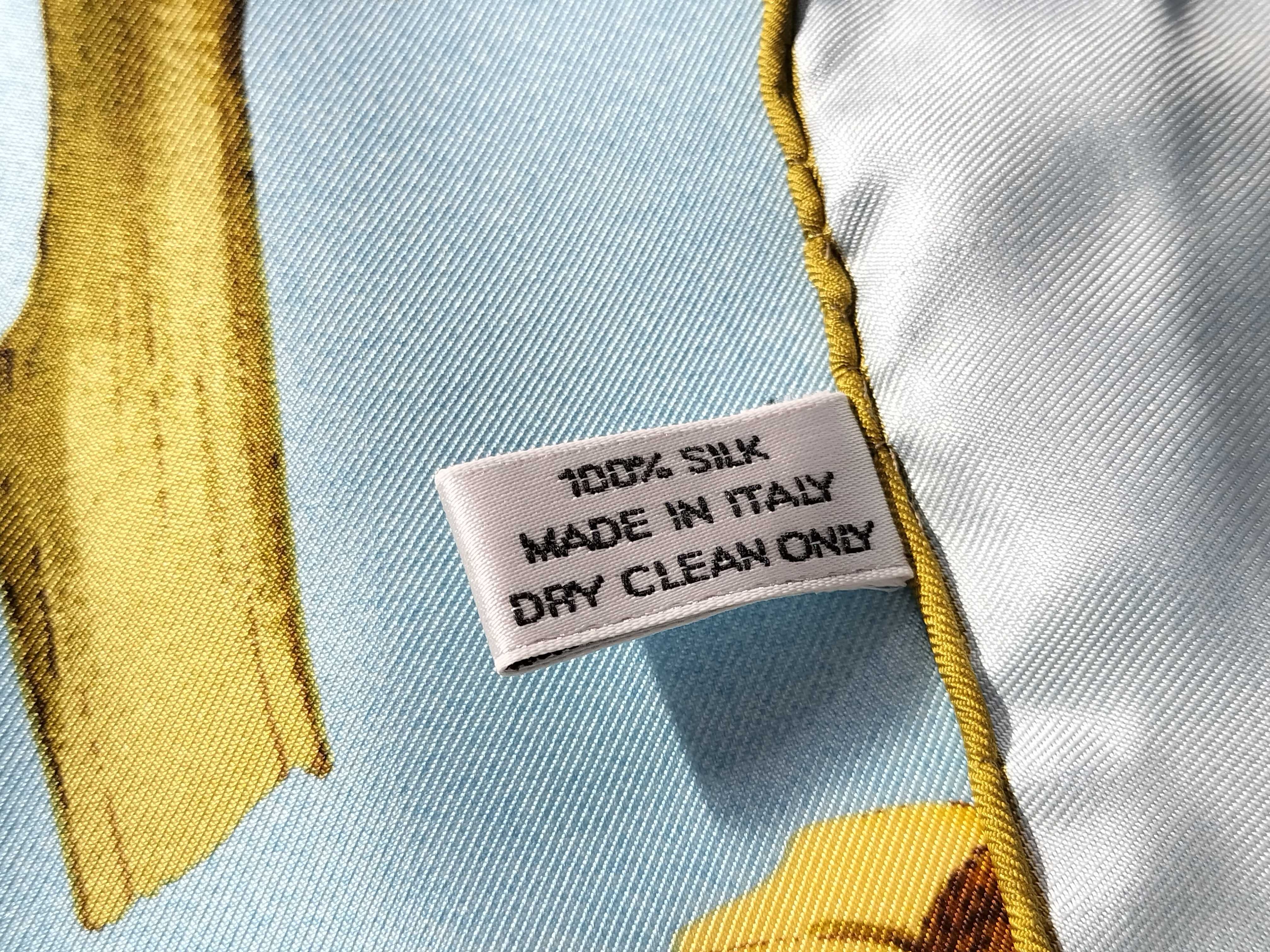 Tiffany and Co. Sunflower Print Silk Square Scarf