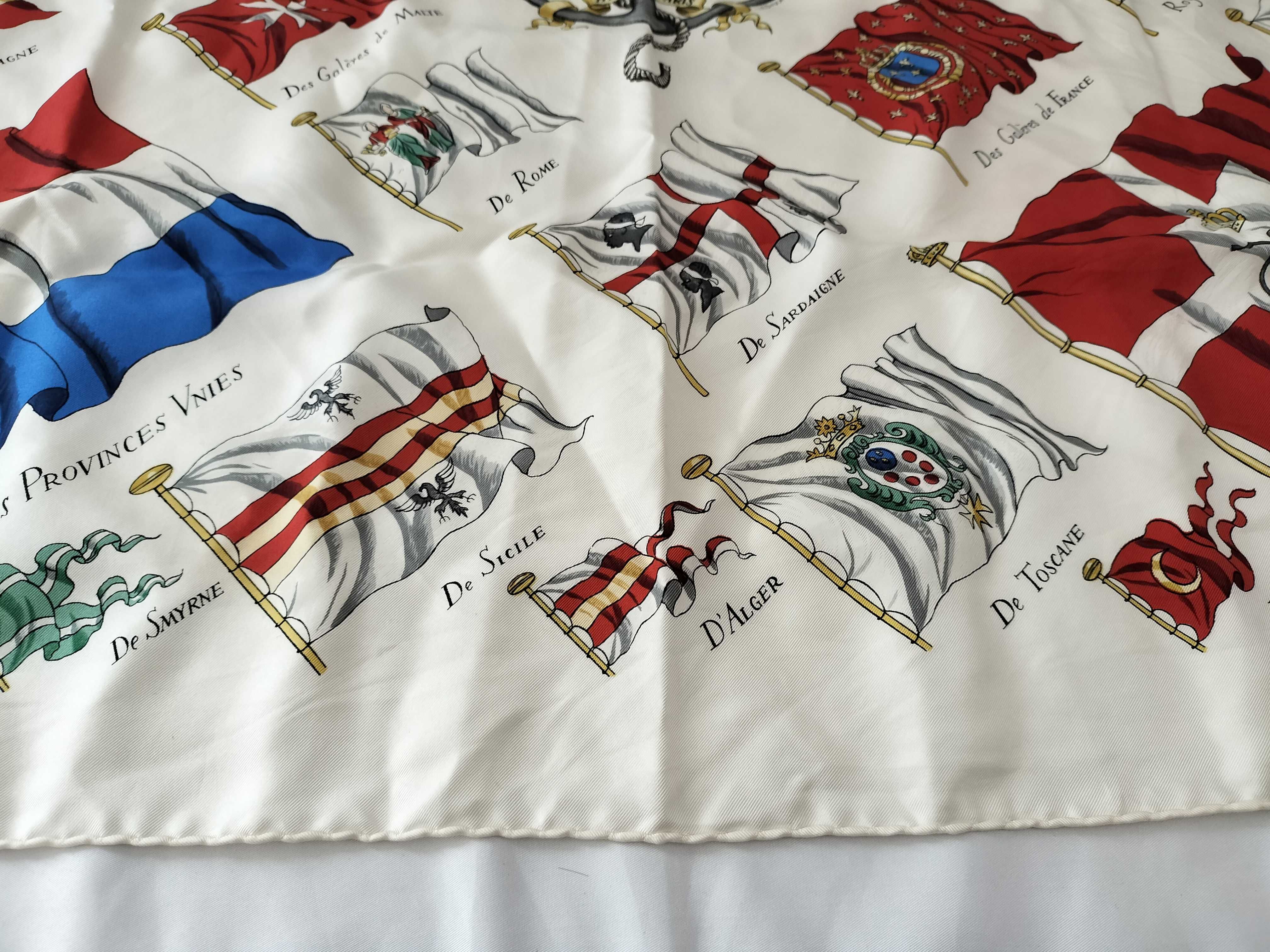 Hermes Pavois Silk Scarf Designed by Philippe Ledoux