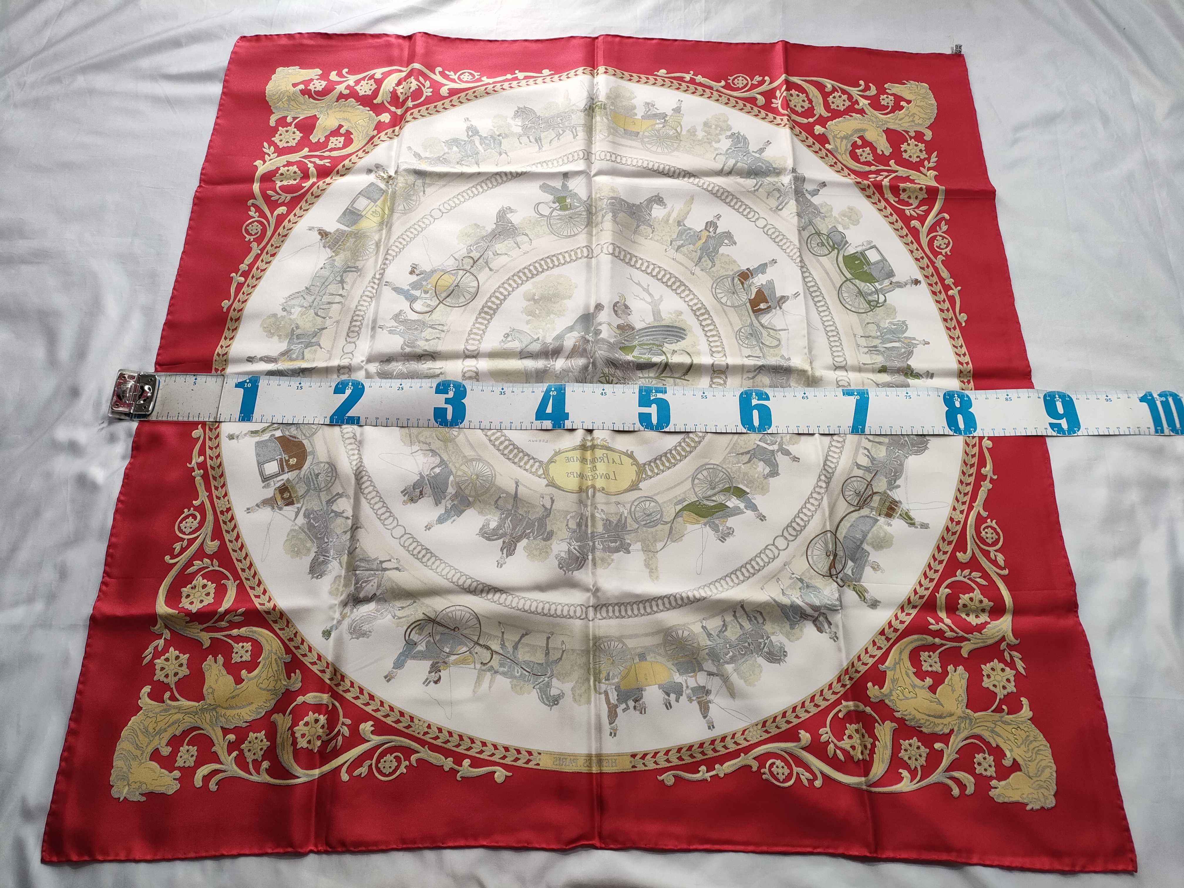 Hermes La Promenade de Longchamps Silk Scarf by Philippe Ledoux