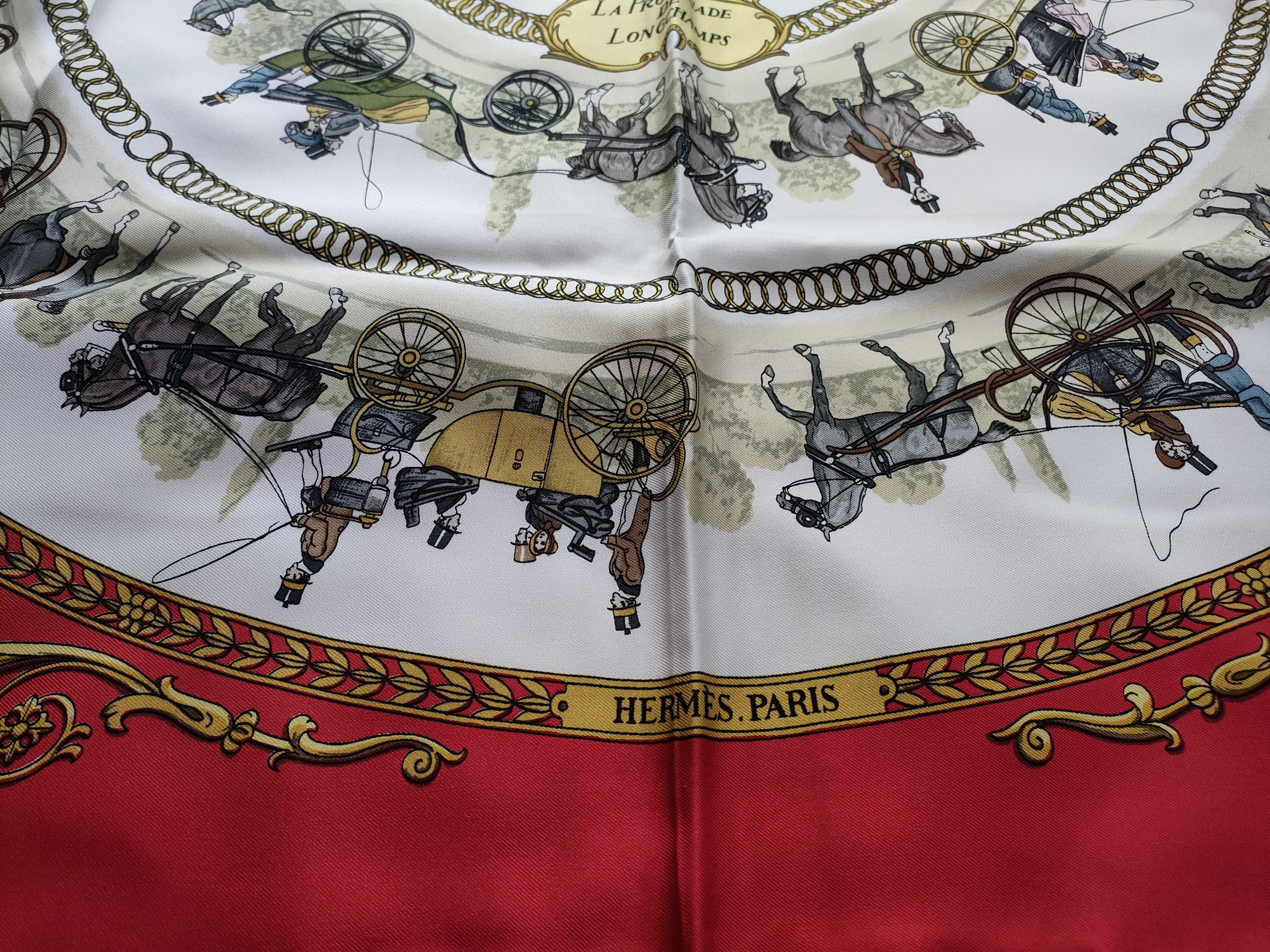Hermes La Promenade de Longchamps Silk Scarf by Philippe Ledoux