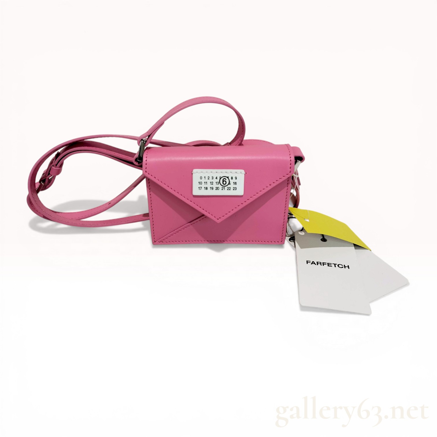 MM6 Maison Margiela Micro Japanese Crossbody Bag in Pink Leather