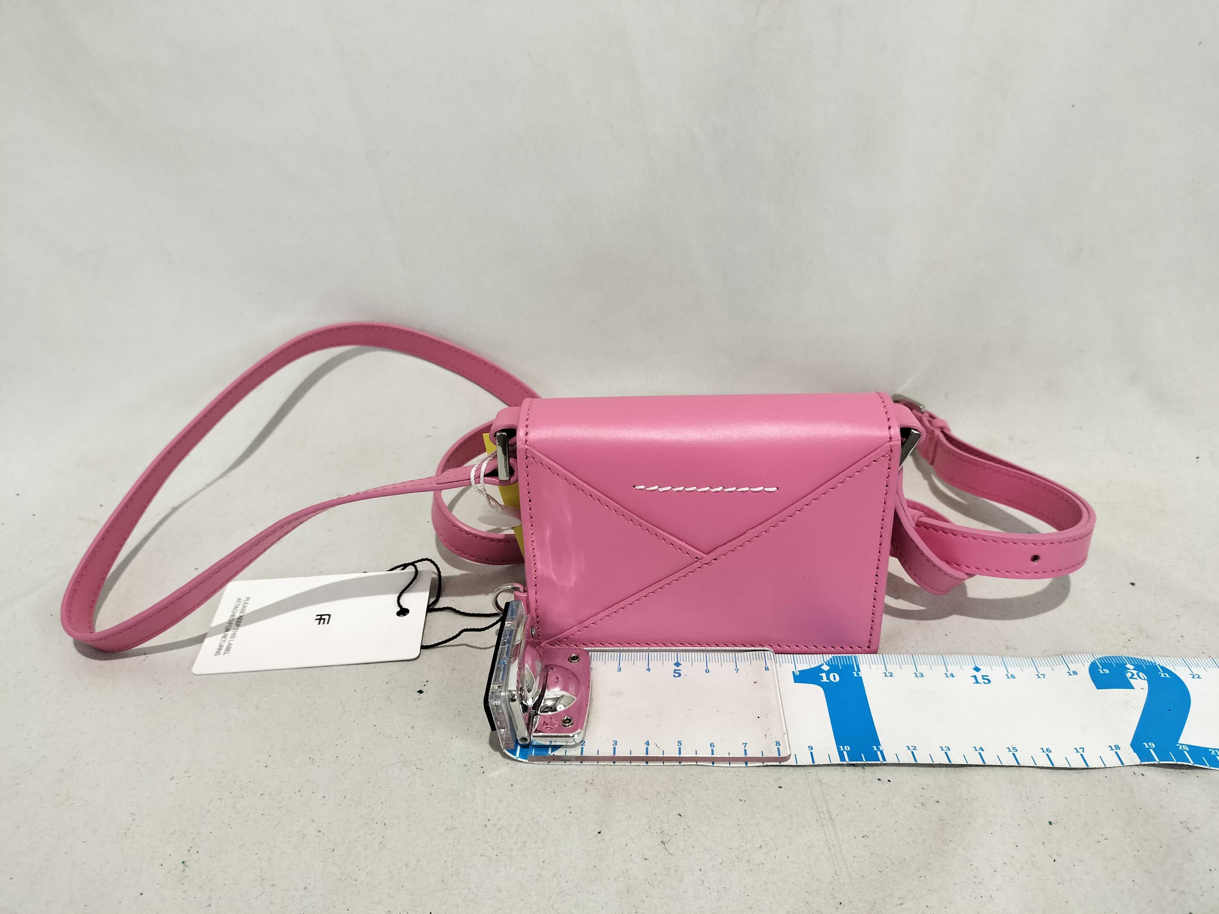 MM6 Maison Margiela Micro Japanese Crossbody Bag in Pink Leather