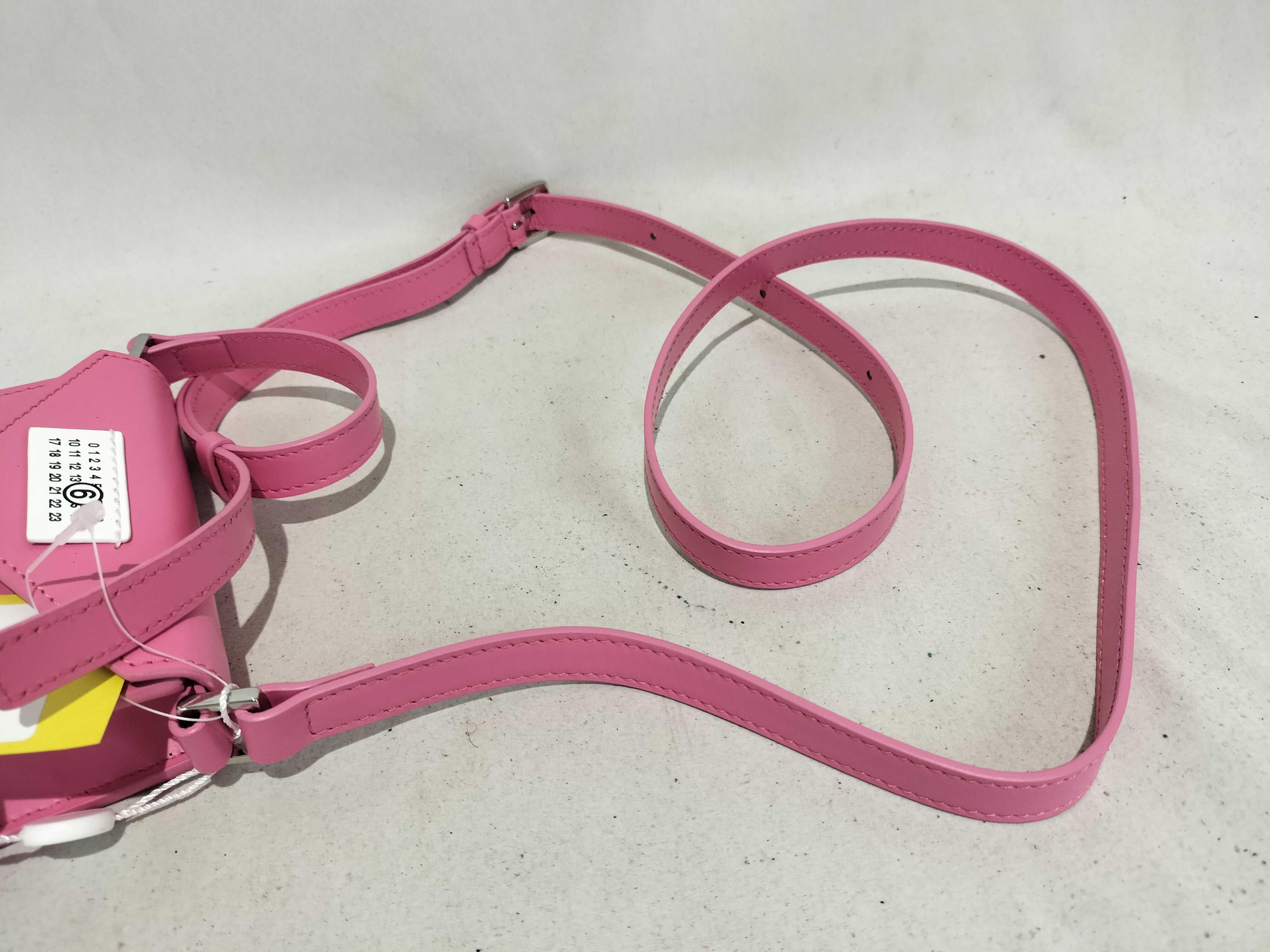 MM6 Maison Margiela Micro Japanese Crossbody Bag in Pink Leather