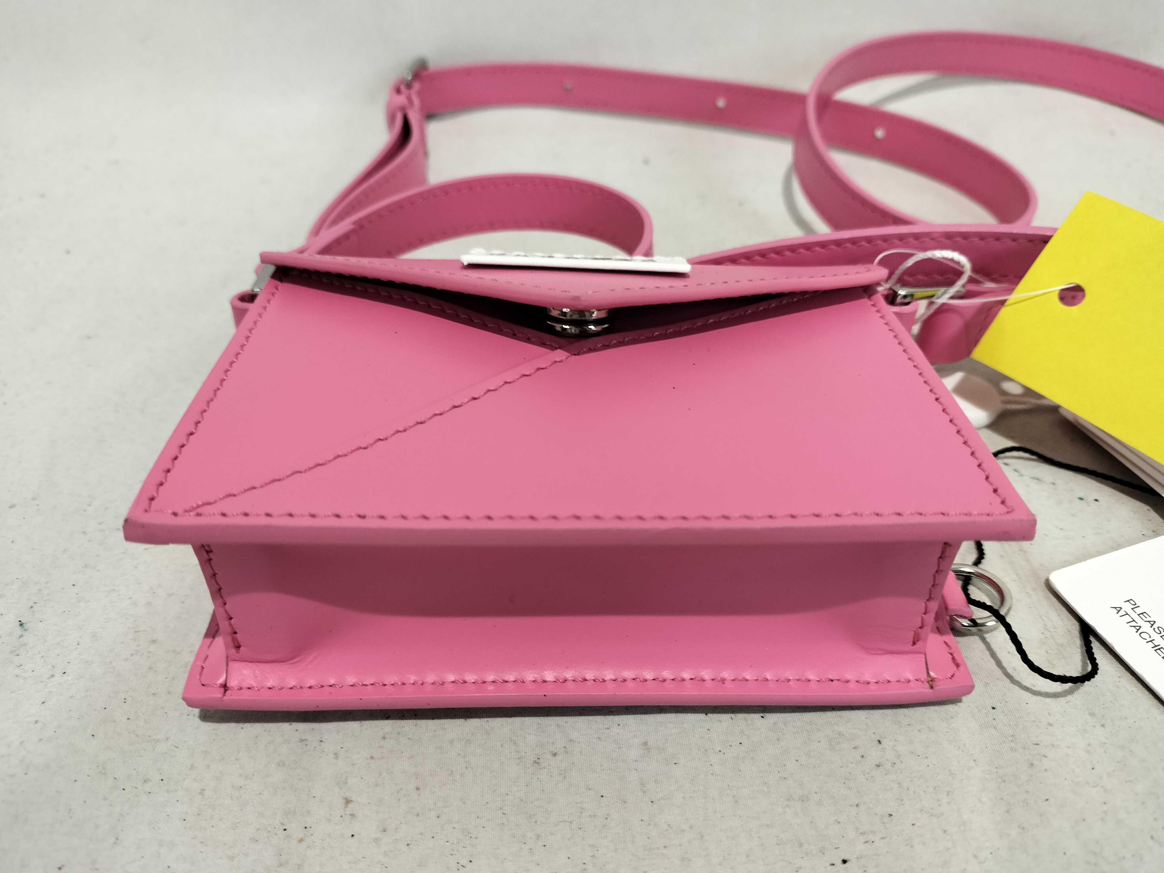 MM6 Maison Margiela Micro Japanese Crossbody Bag in Pink Leather