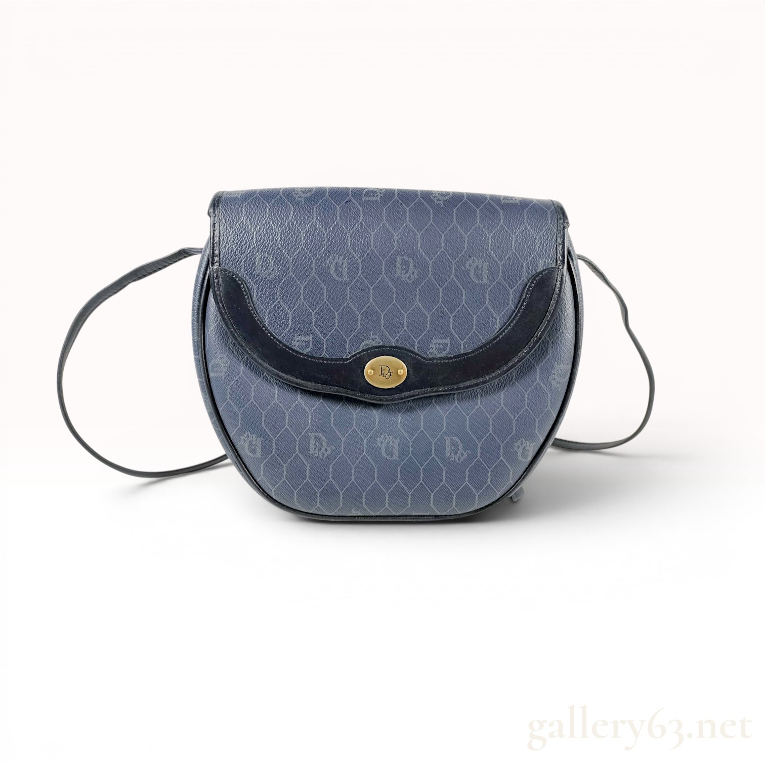 Christian Dior Honeycomb Monogram Coated Canvas Crossbody Bag