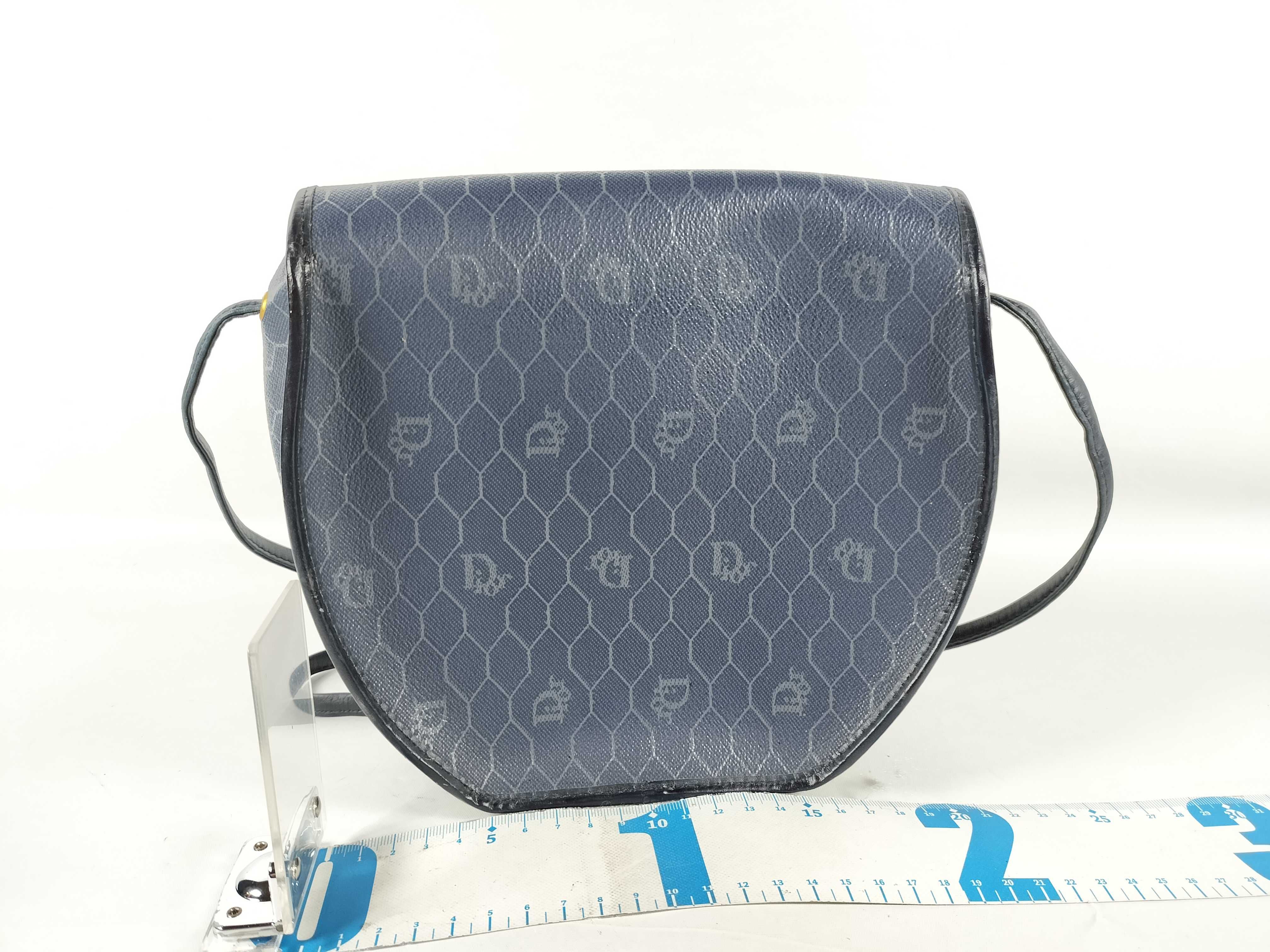 Christian Dior Honeycomb Monogram Coated Canvas Crossbody Bag